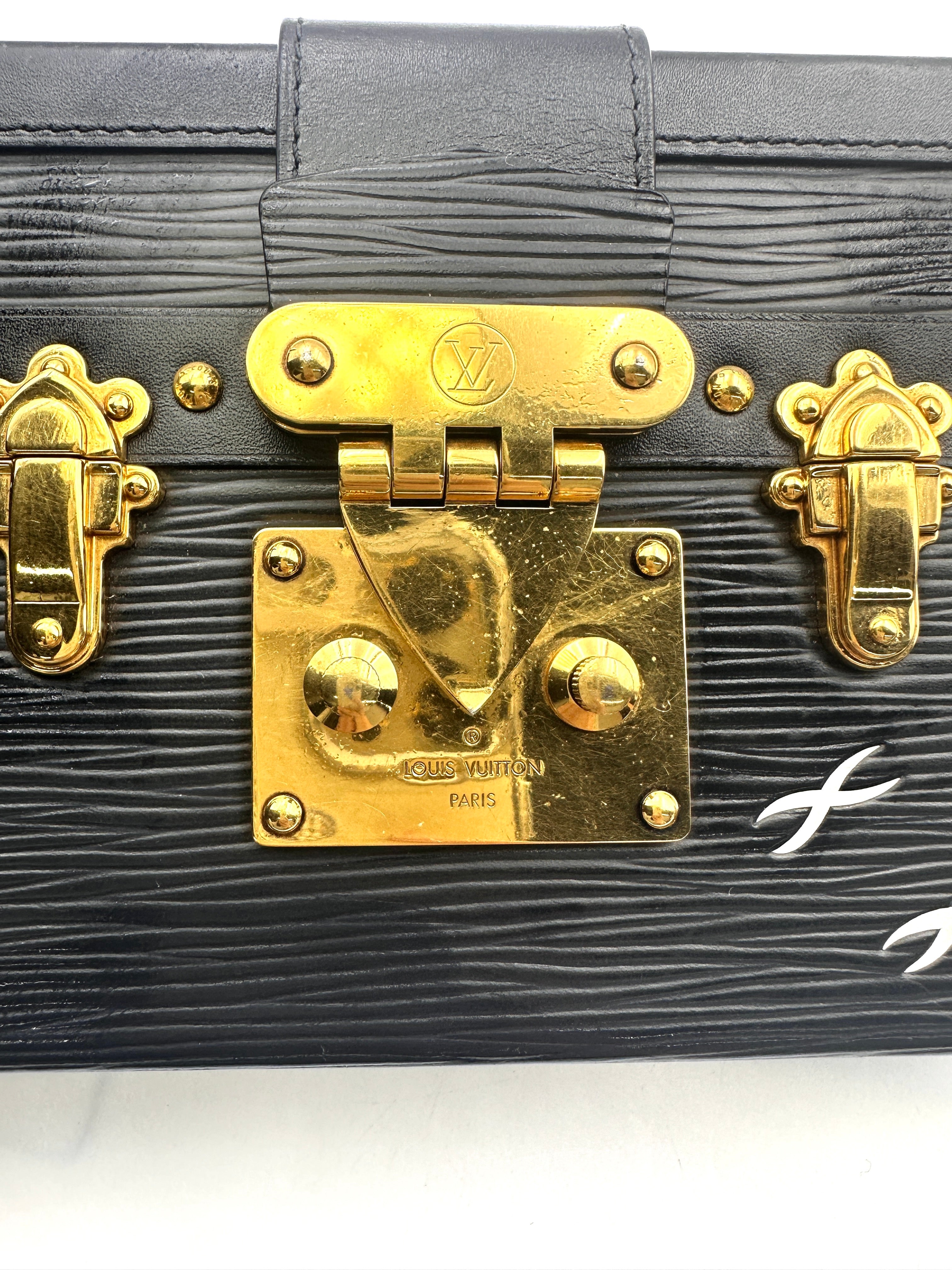 Louis Vuitton Petite Malle Black Epi Leather Shoulder Bag With Gold Hardware LV2411