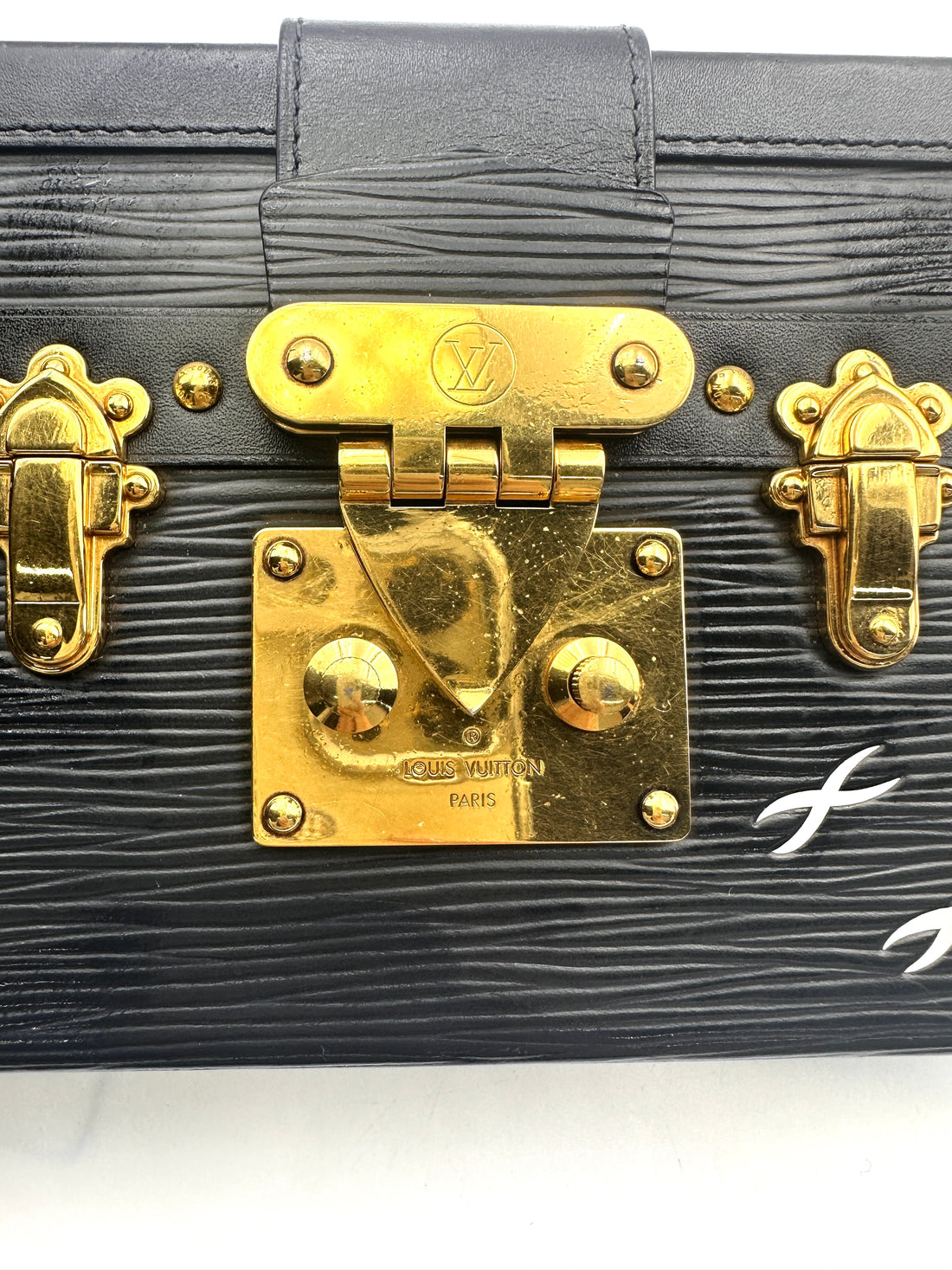 Louis Vuitton Petite Malle Black Epi Leather Shoulder Bag With Gold Hardware LV2411