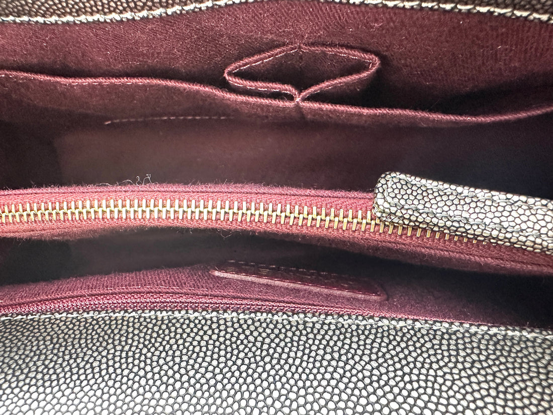 Chanel CoCo Handle Silver Quilted Leather Medium Size Shoulder Bag(28***56) IRIS143