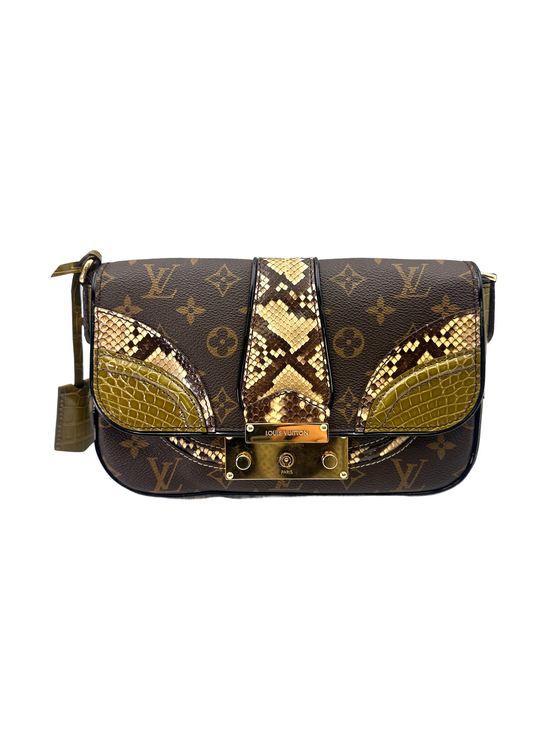 Louis Vuitton Monogram Canvas/Python/Alligator Shoulder Bag IRIS148