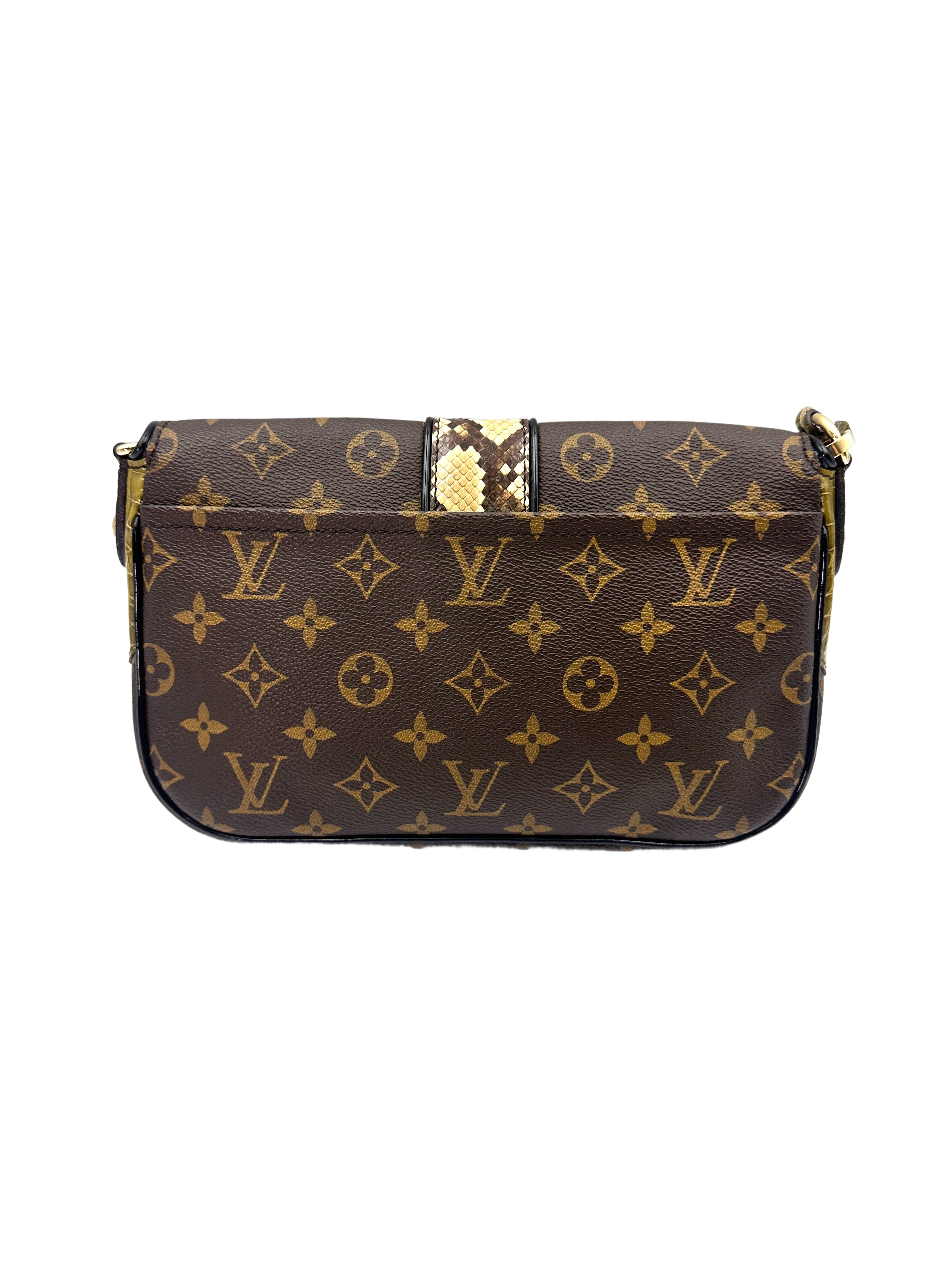 Louis Vuitton Monogram Canvas/Python/Alligator Shoulder Bag IRIS148