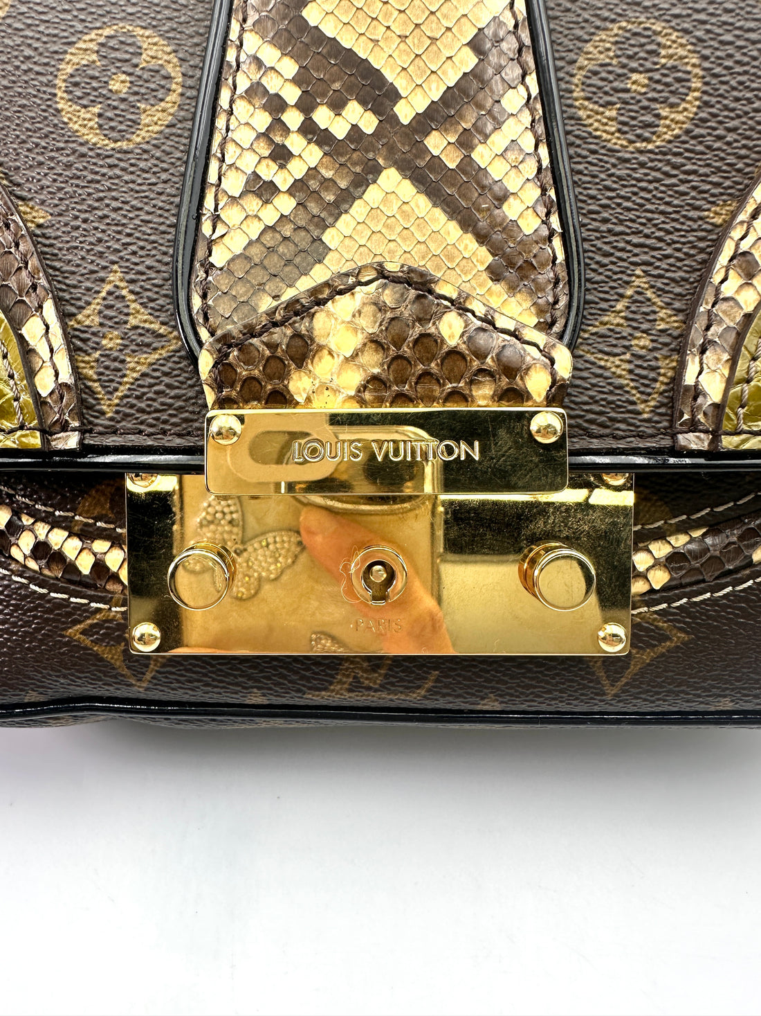 Louis Vuitton Monogram Canvas/Python/Alligator Shoulder Bag IRIS148