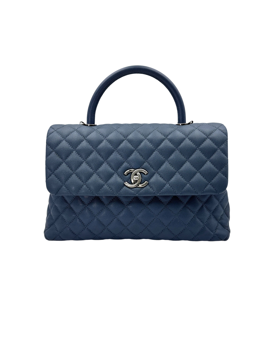 Chanel CoCo Handle Navy Quilted Calfskin Large Size Shoulder Bag(23***80) CC1742