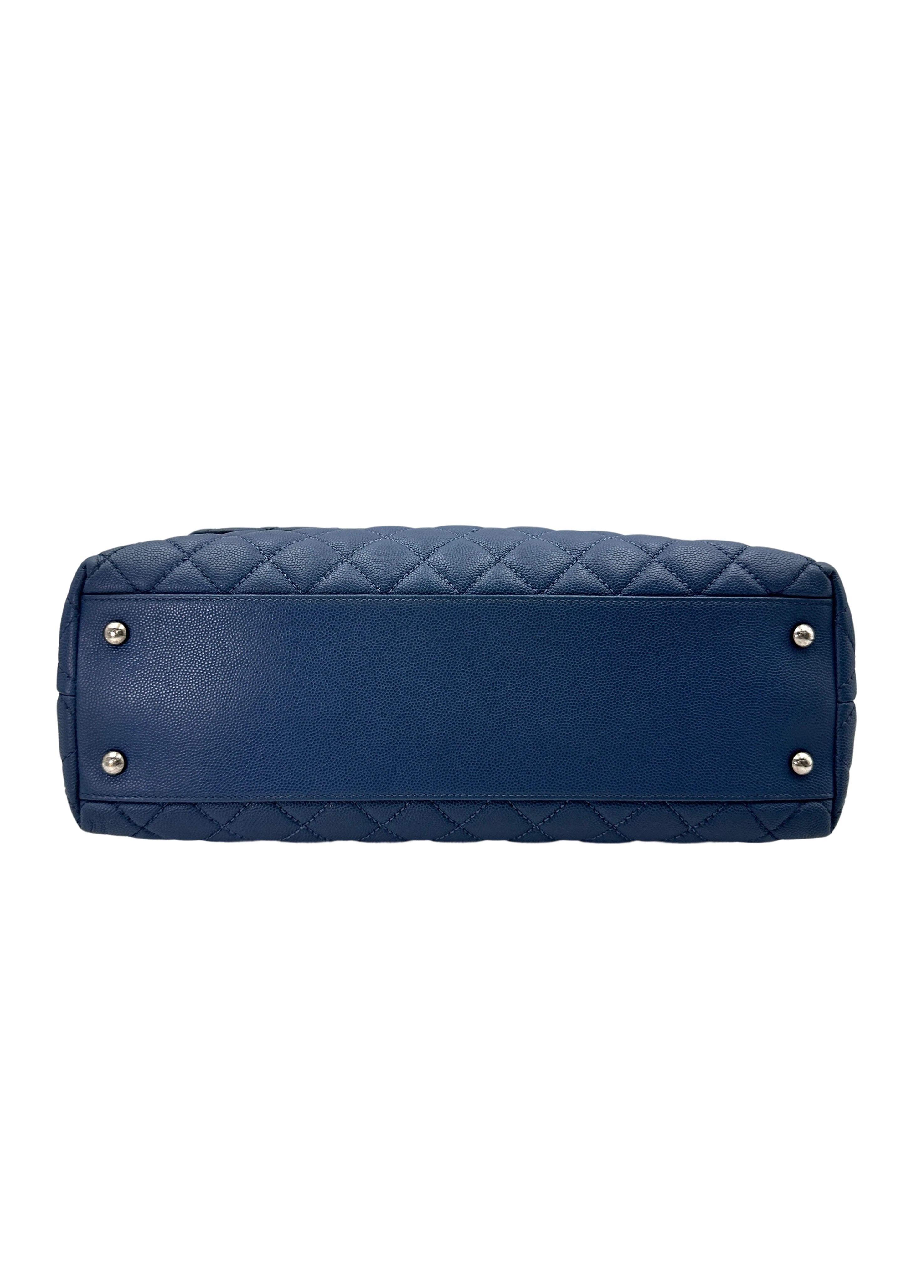 Chanel CoCo Handle Navy Quilted Calfskin Large Size Shoulder Bag(23***80) CC1742