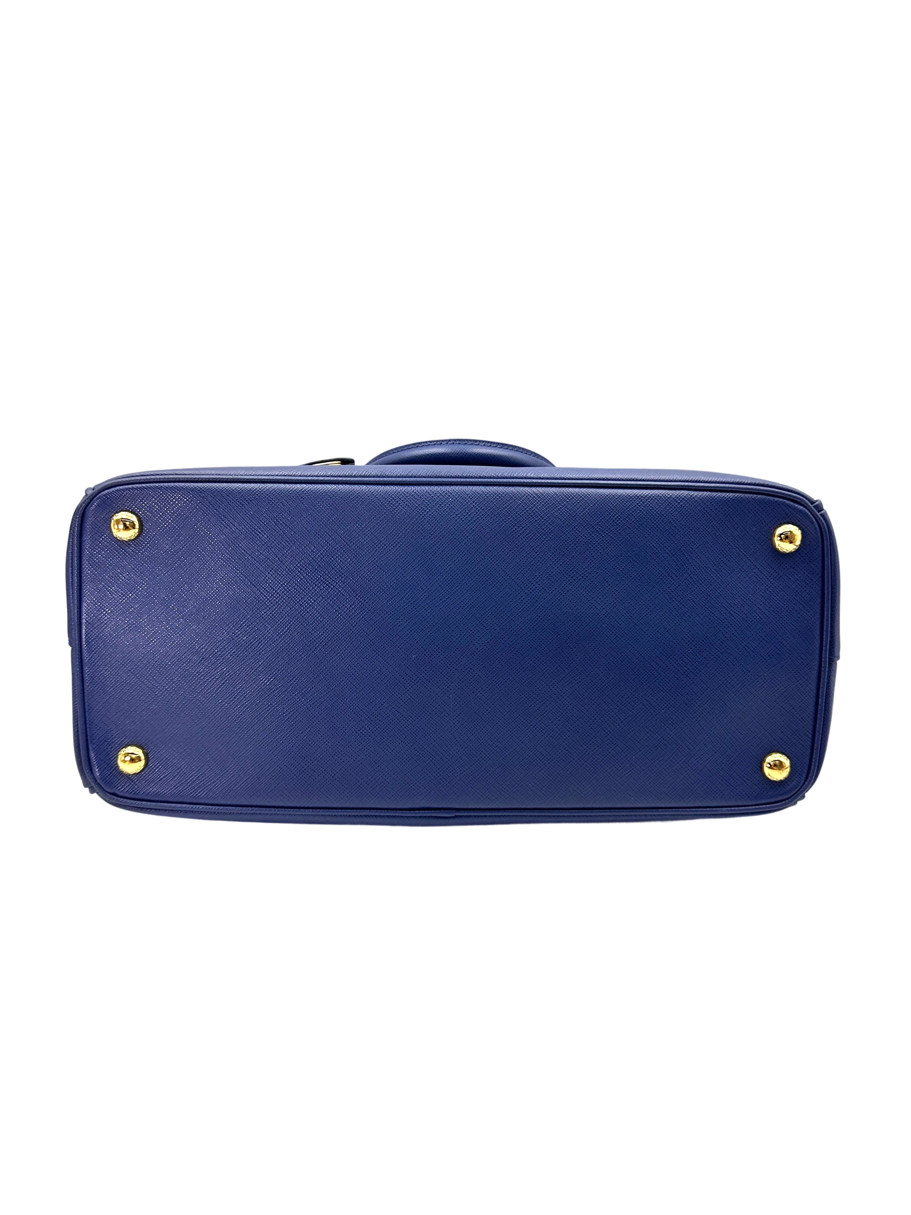 Prada Galleria Navy Saffiano Leather Large Size Handle Bag PR256