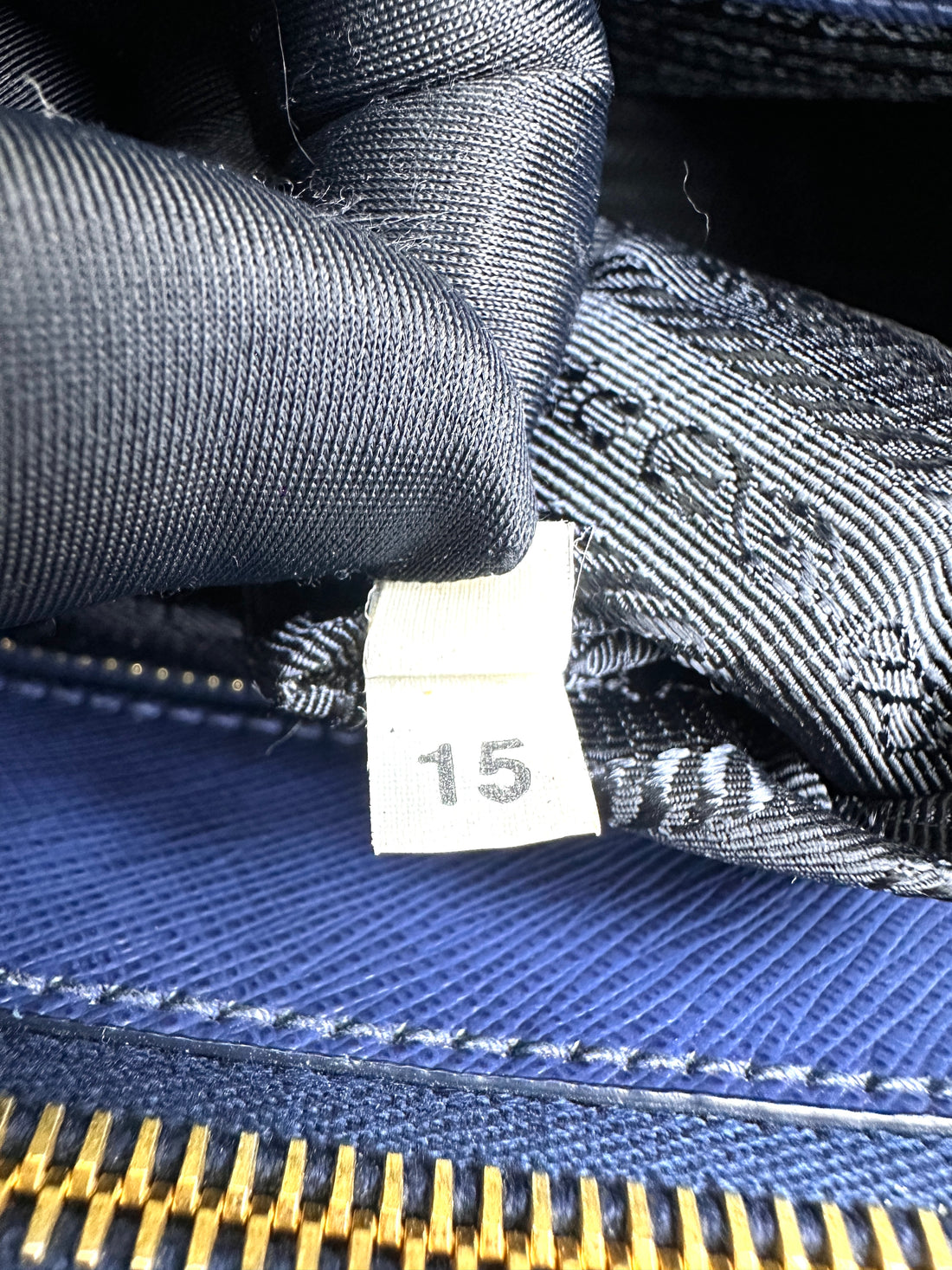 Prada Galleria Navy Saffiano Leather Large Size Handle Bag PR256
