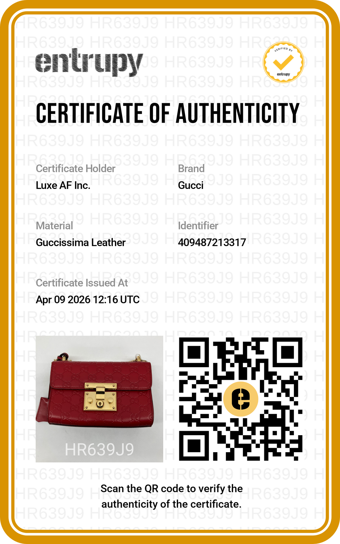 Gucci Padlock GG Guccissima Red Leather Shoulder Bag GG836