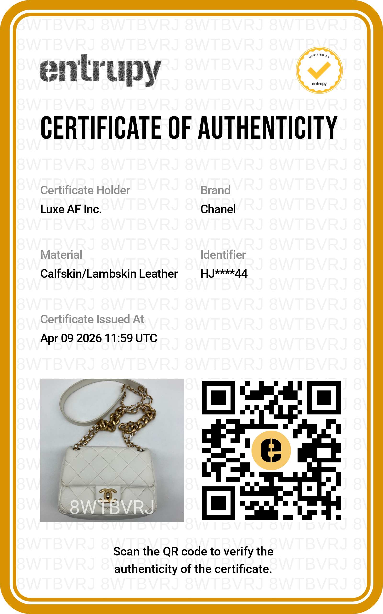 Chanel 21B White Quilted Lambskin Flap Bag With Gold Hardware(HJ***44) CC1735