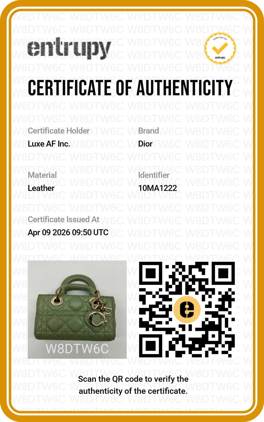 Christian Dior Lady D-Joy Green Cannage Lambskin Mini Handle Bag With Gold Charms IRIS159