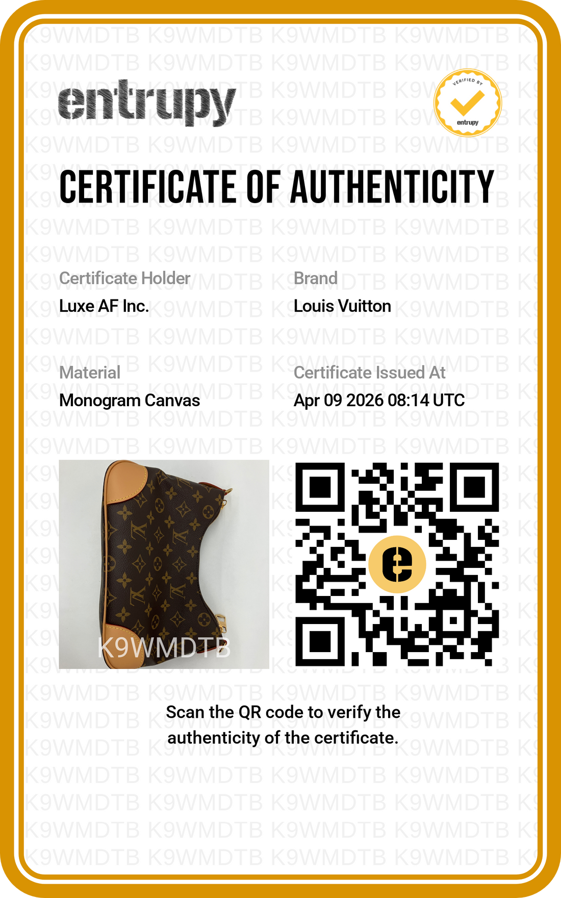 Louis Vuitton Bunlogne Monogram Canvas Shoulder Bag With Brown Cowhide Leather Trim LVD260413