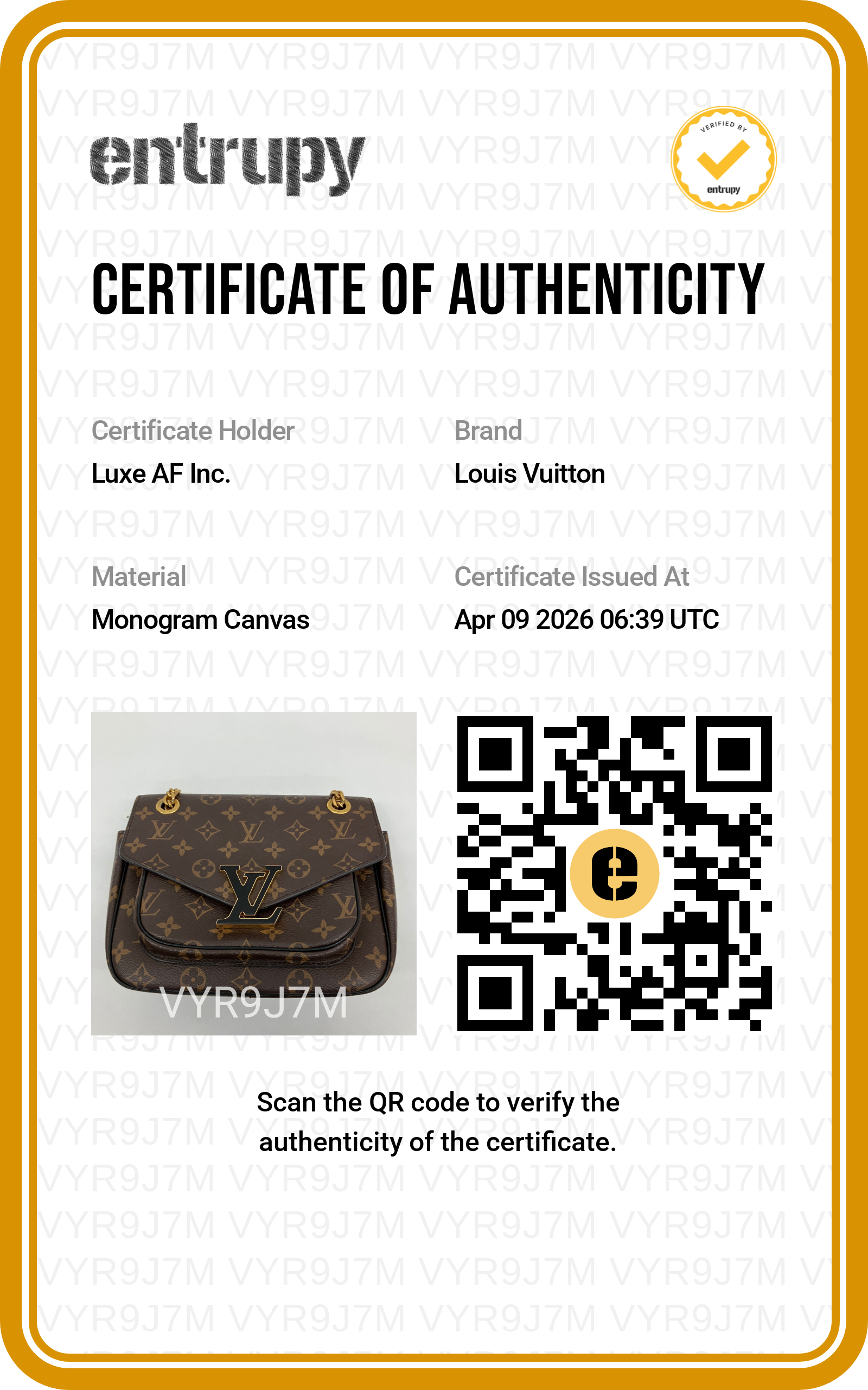 Louis Vuitton Passy Monogram Canvas Chain Bag LV2410