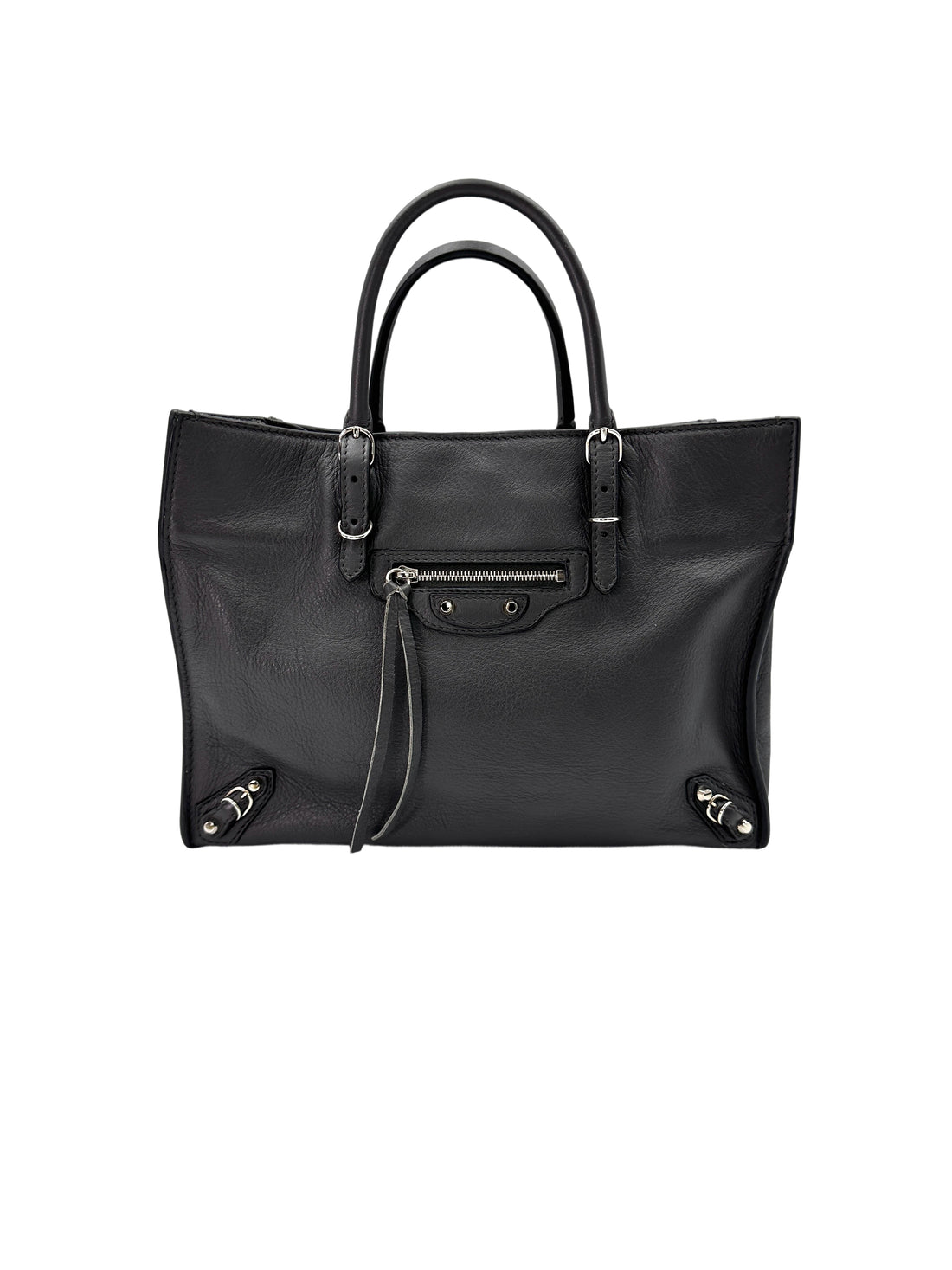 Balenciaga Papier A6 Grey Leather Handle Bag BB62