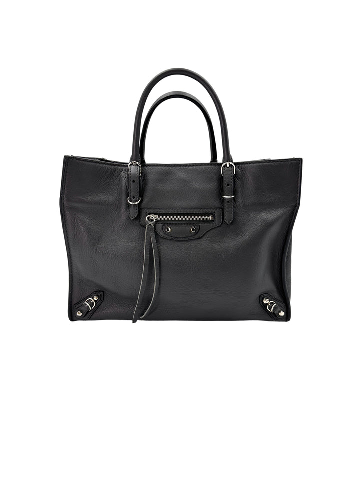 Balenciaga Papier A6 Grey Leather Handle Bag BB62