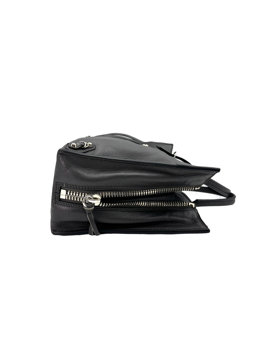Balenciaga Papier A6 Grey Leather Handle Bag BB62