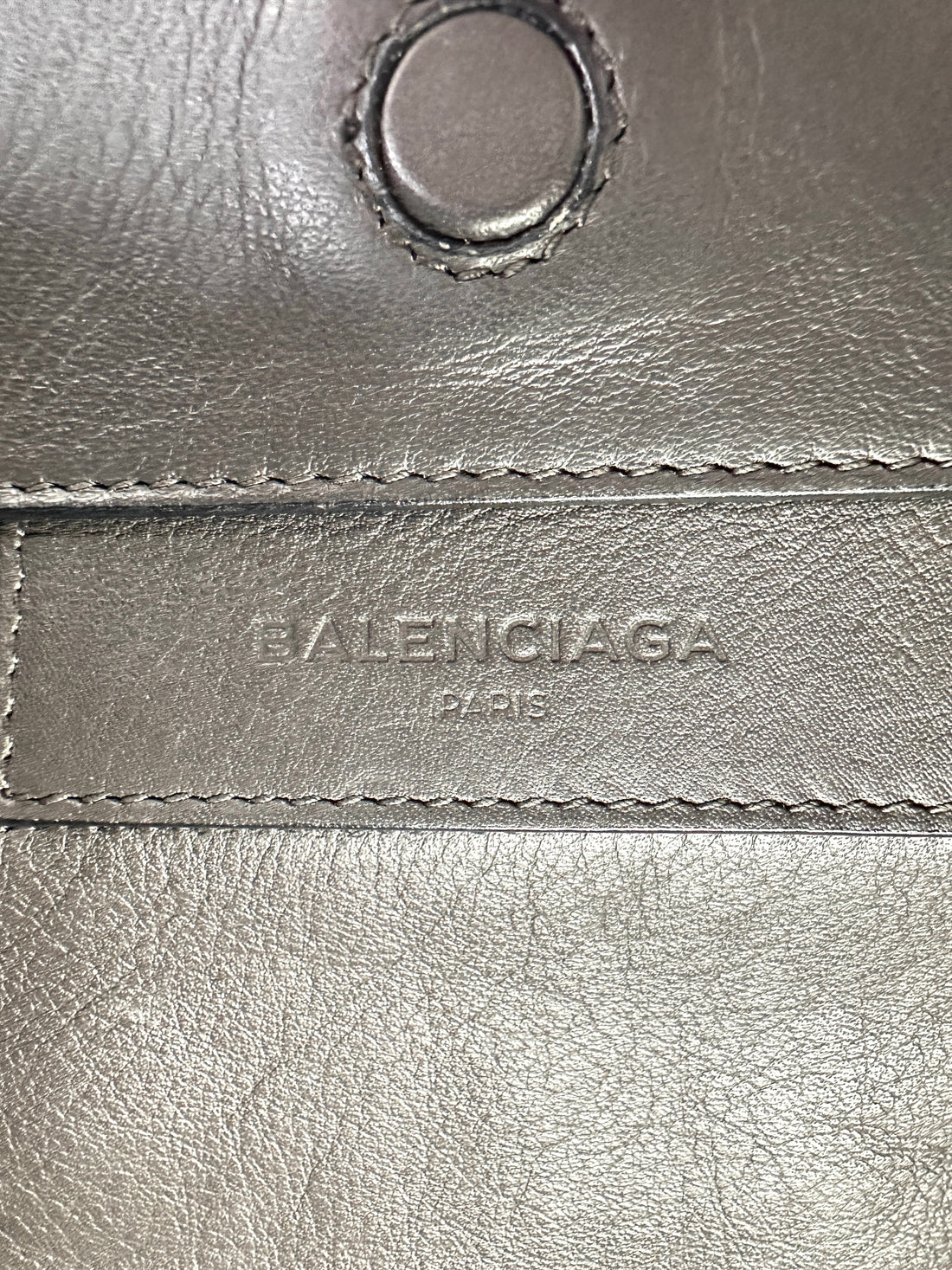 Balenciaga Papier A6 Grey Leather Handle Bag BB62