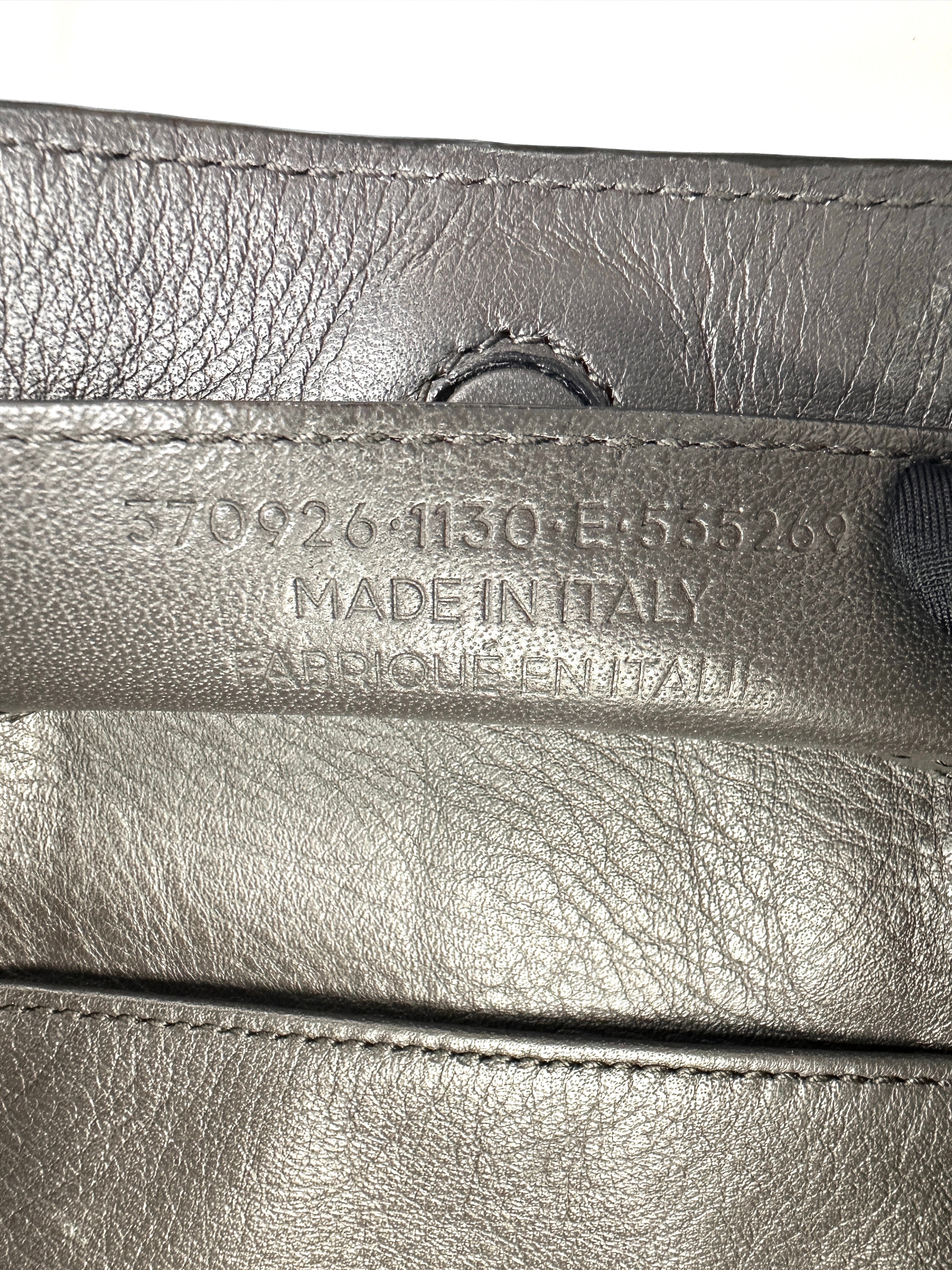 Balenciaga Papier A6 Grey Leather Handle Bag BB62