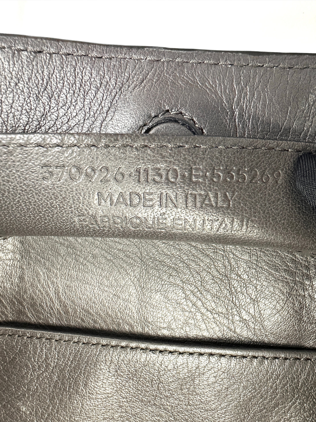 Balenciaga Papier A6 Grey Leather Handle Bag BB62