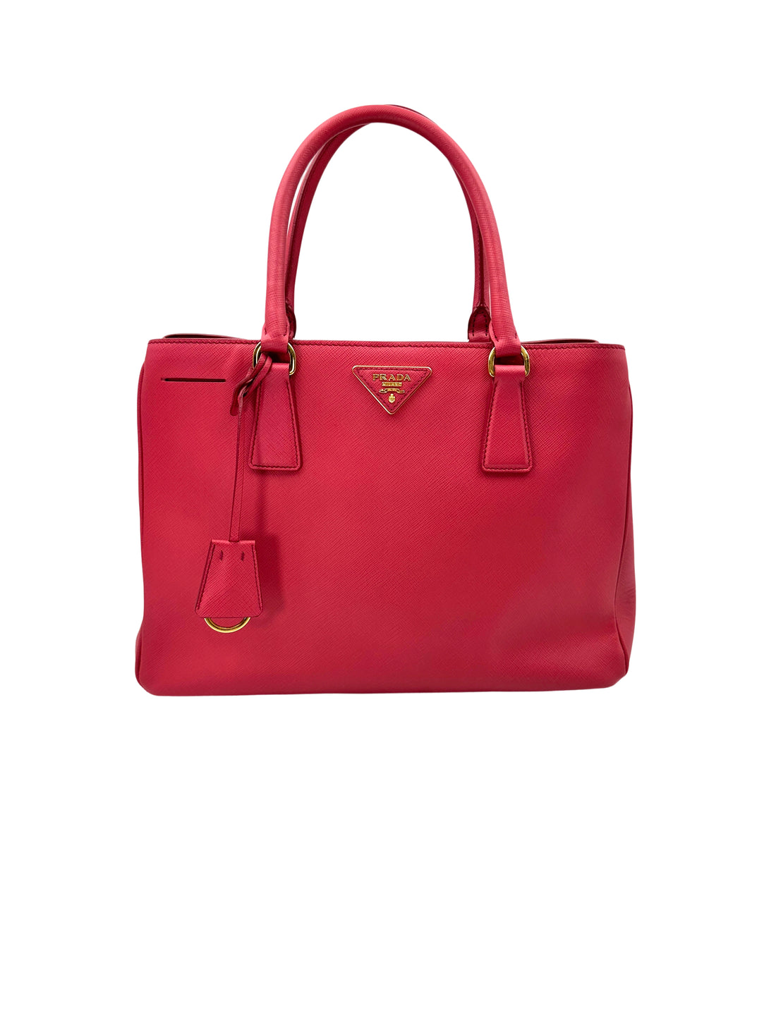 Prada Galleria Red Saffiano Lux Leather Handle Bag PR259
