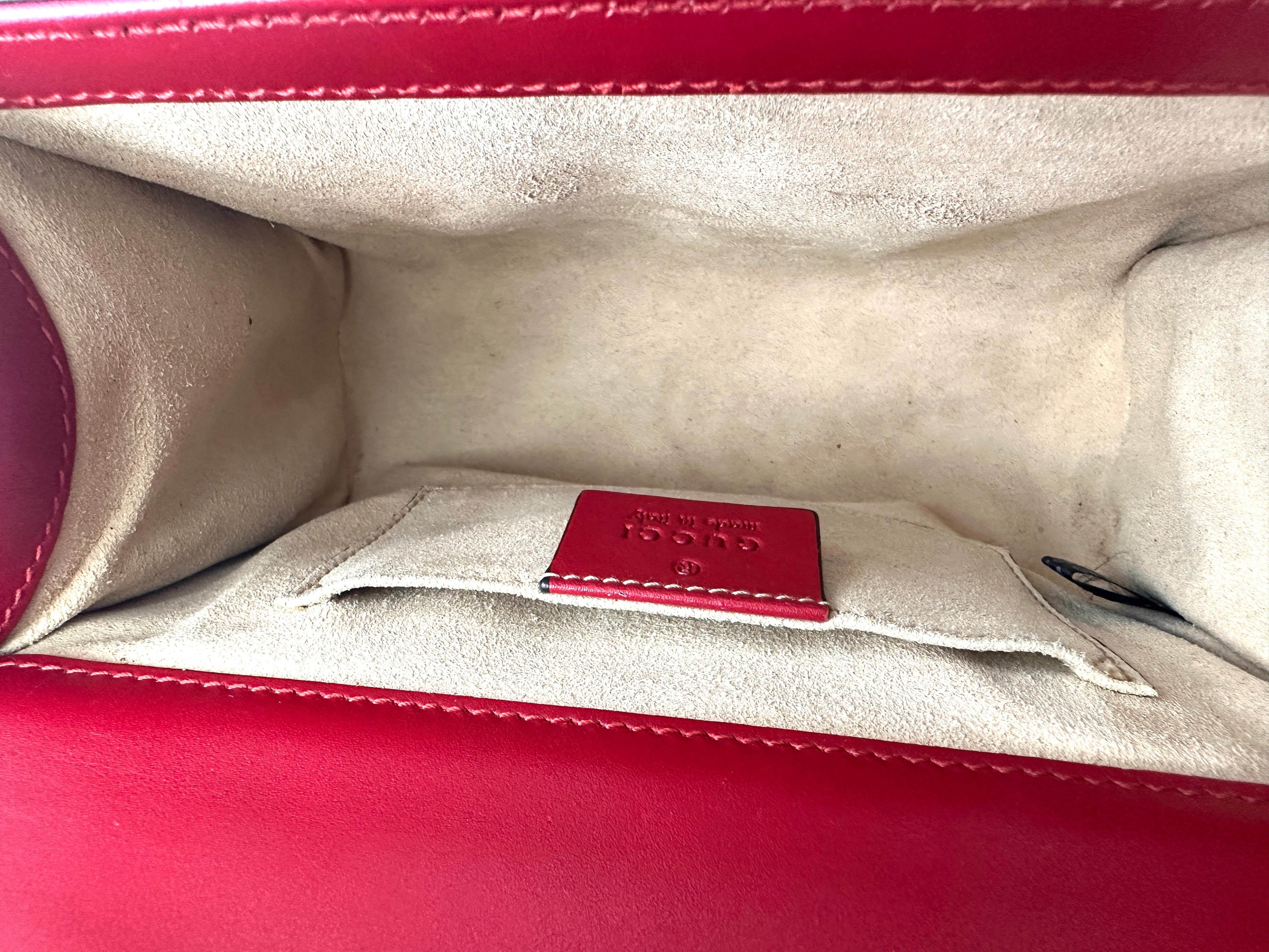Gucci Padlock GG Guccissima Red Leather Shoulder Bag GG836