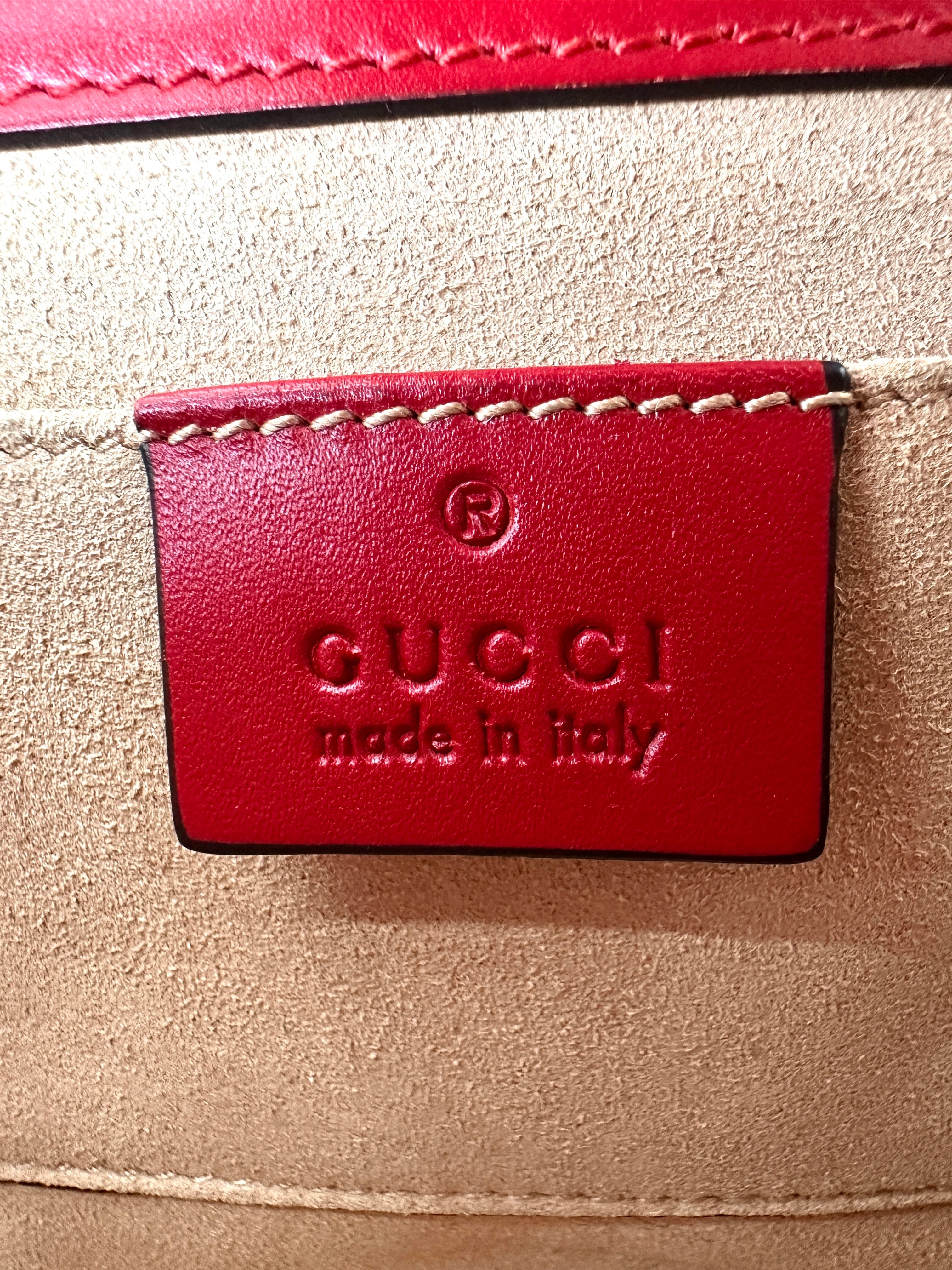 Gucci Padlock GG Guccissima Red Leather Shoulder Bag GG836