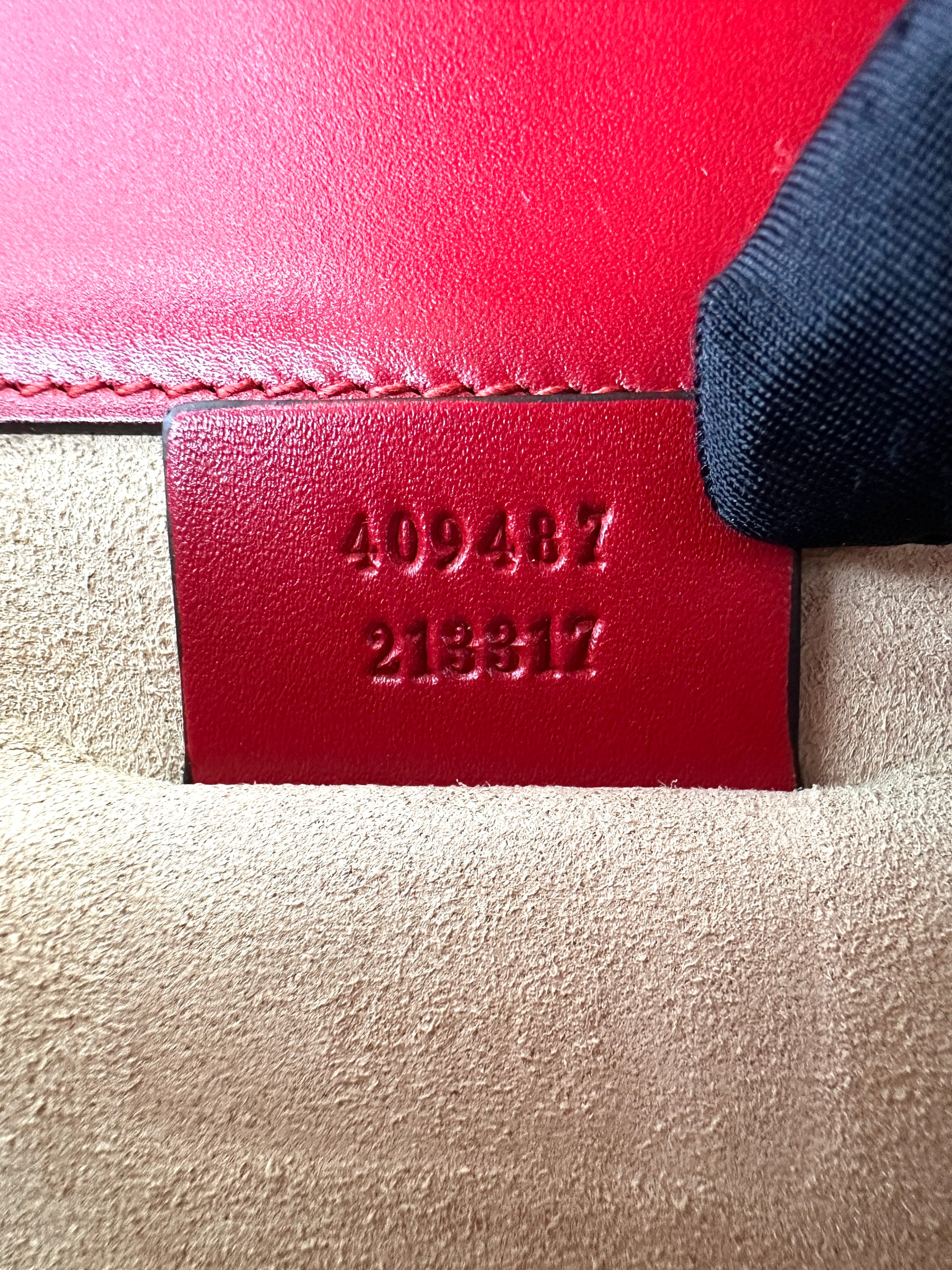 Gucci Padlock GG Guccissima Red Leather Shoulder Bag GG836