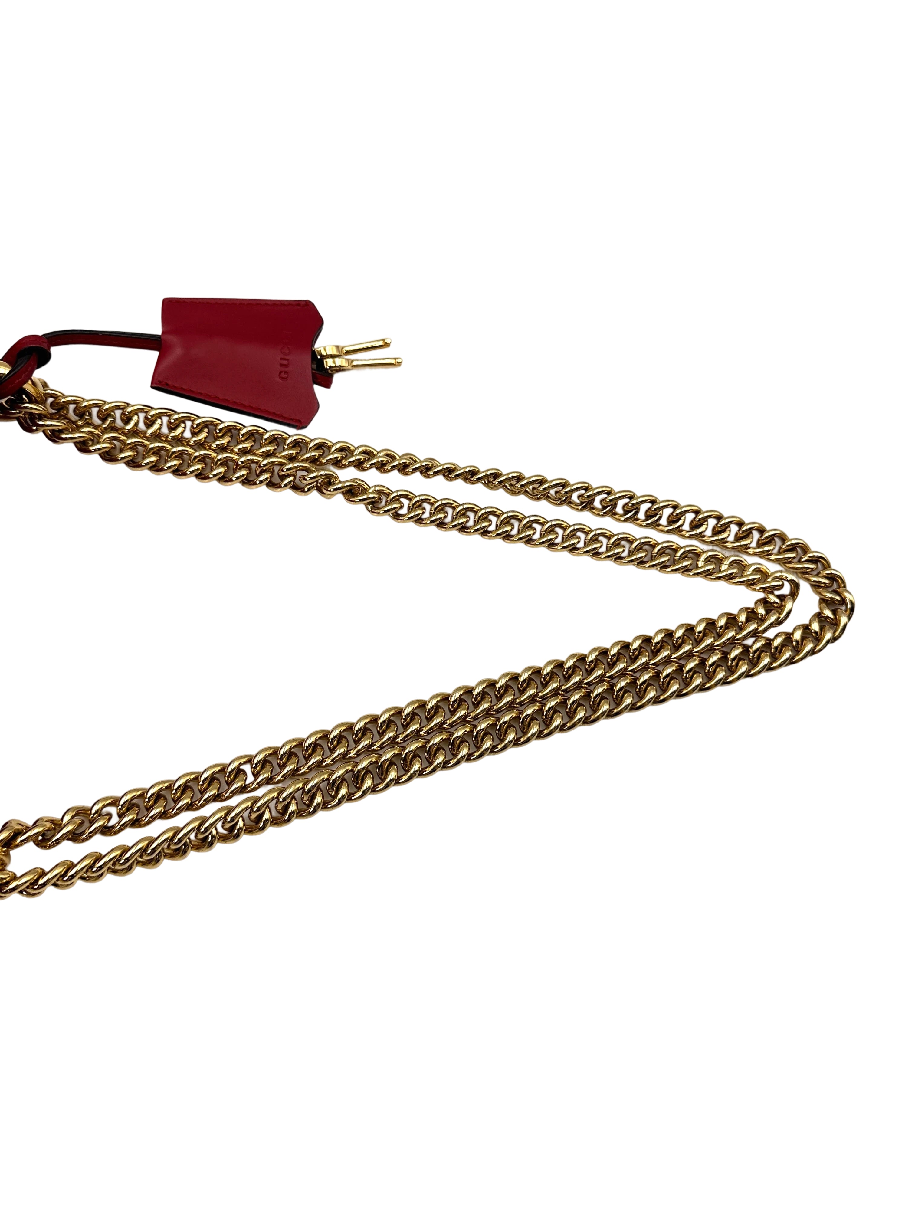 Gucci Padlock GG Guccissima Red Leather Shoulder Bag GG836