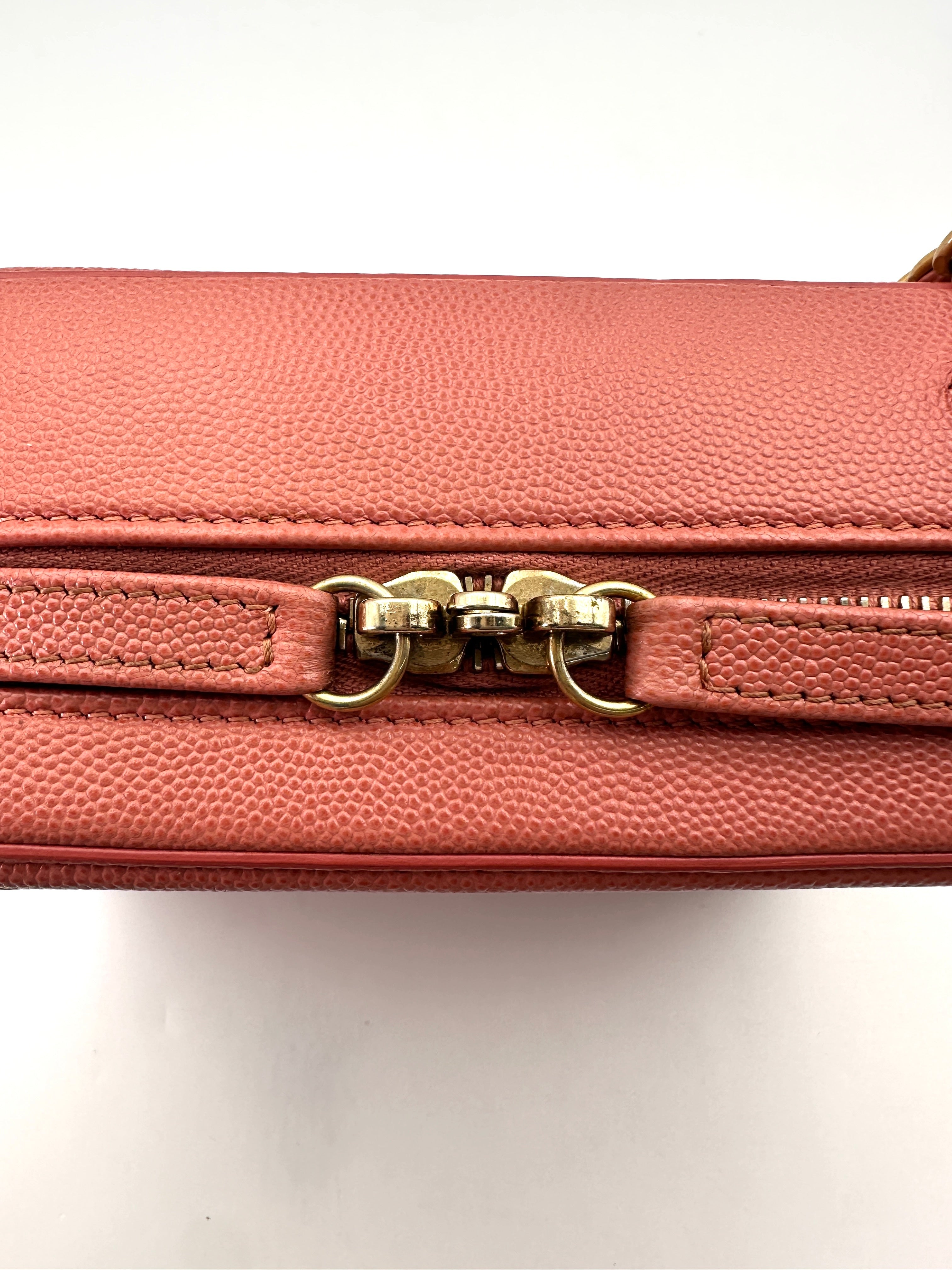 Chanel CC Filigree Pink Quilted Leather Vertical Vanity Case(28***17) CC1743