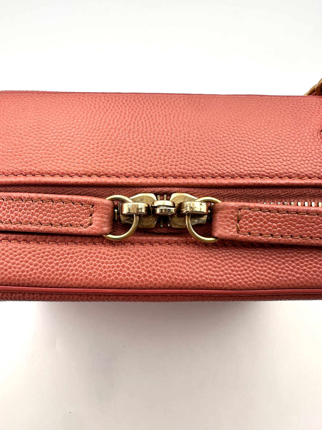 Chanel CC Filigree Pink Quilted Leather Vertical Vanity Case(28***17) CC1743