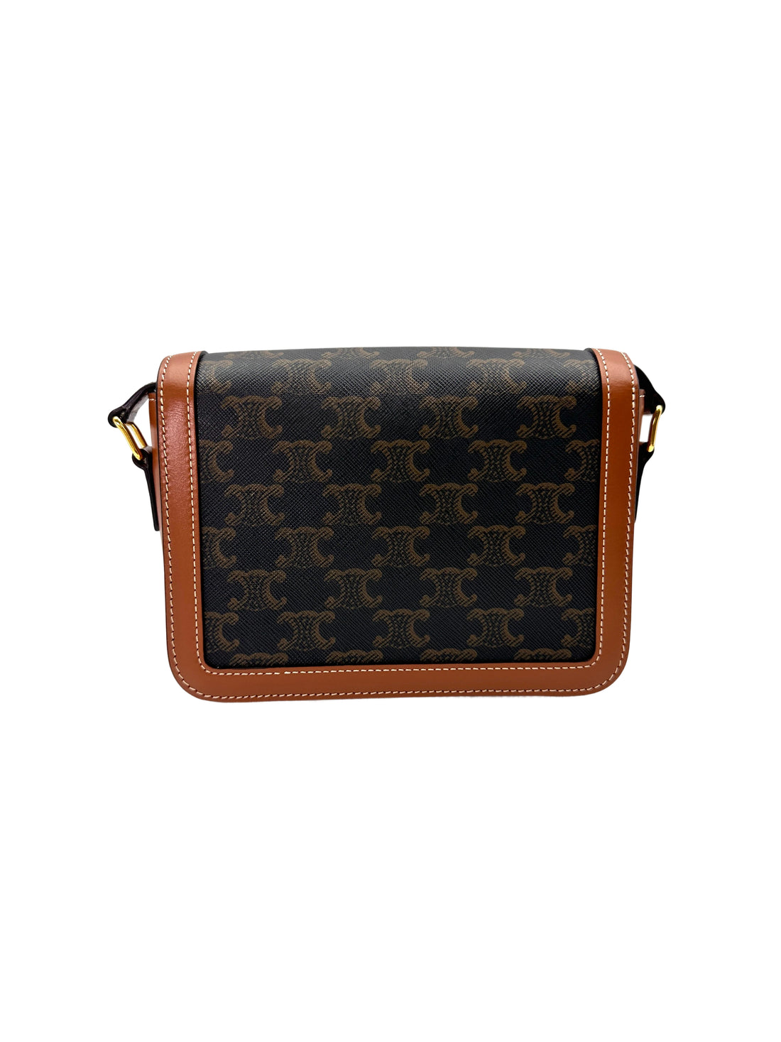 Celine Teen Triomphe Brown Triomphe Canvas Shoulder Bag CED260422