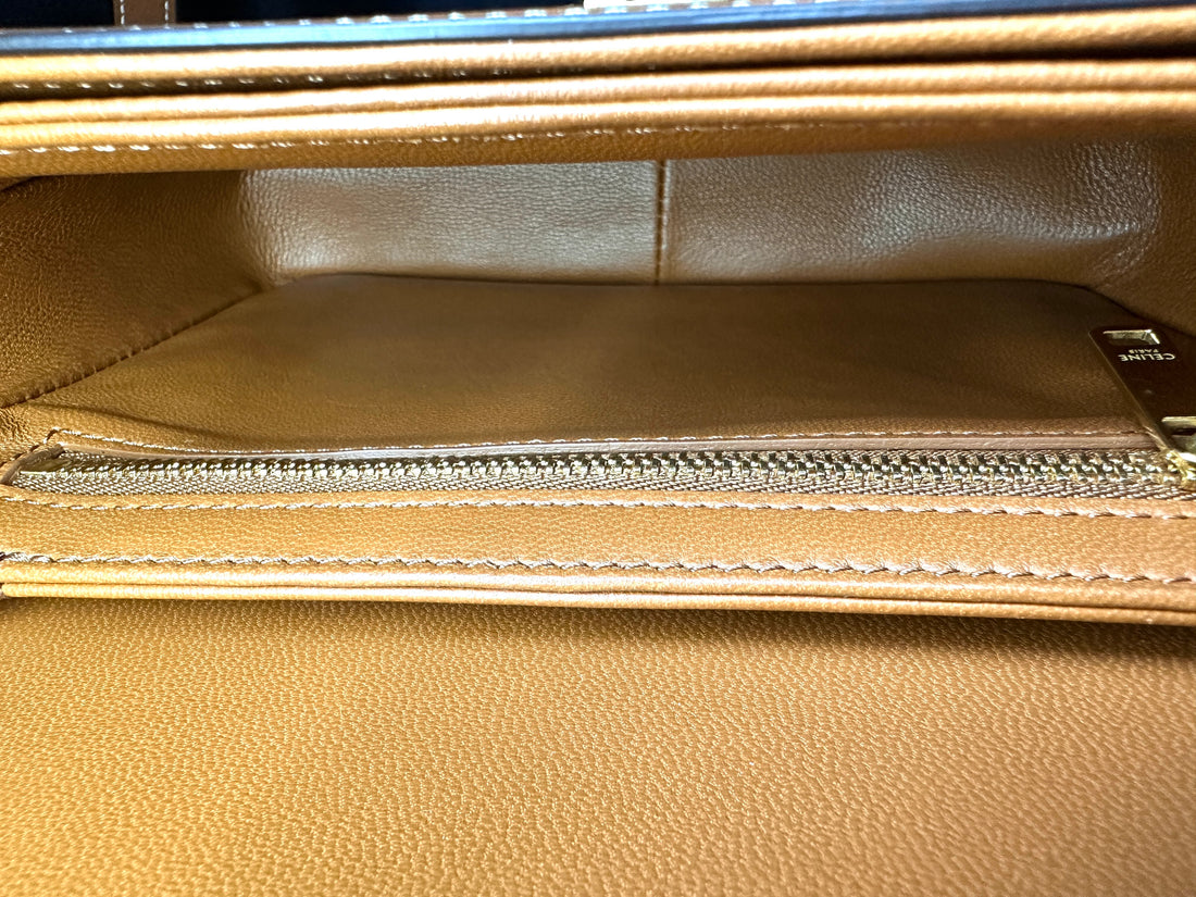 Celine Teen Triomphe Brown Triomphe Canvas Shoulder Bag CED260422