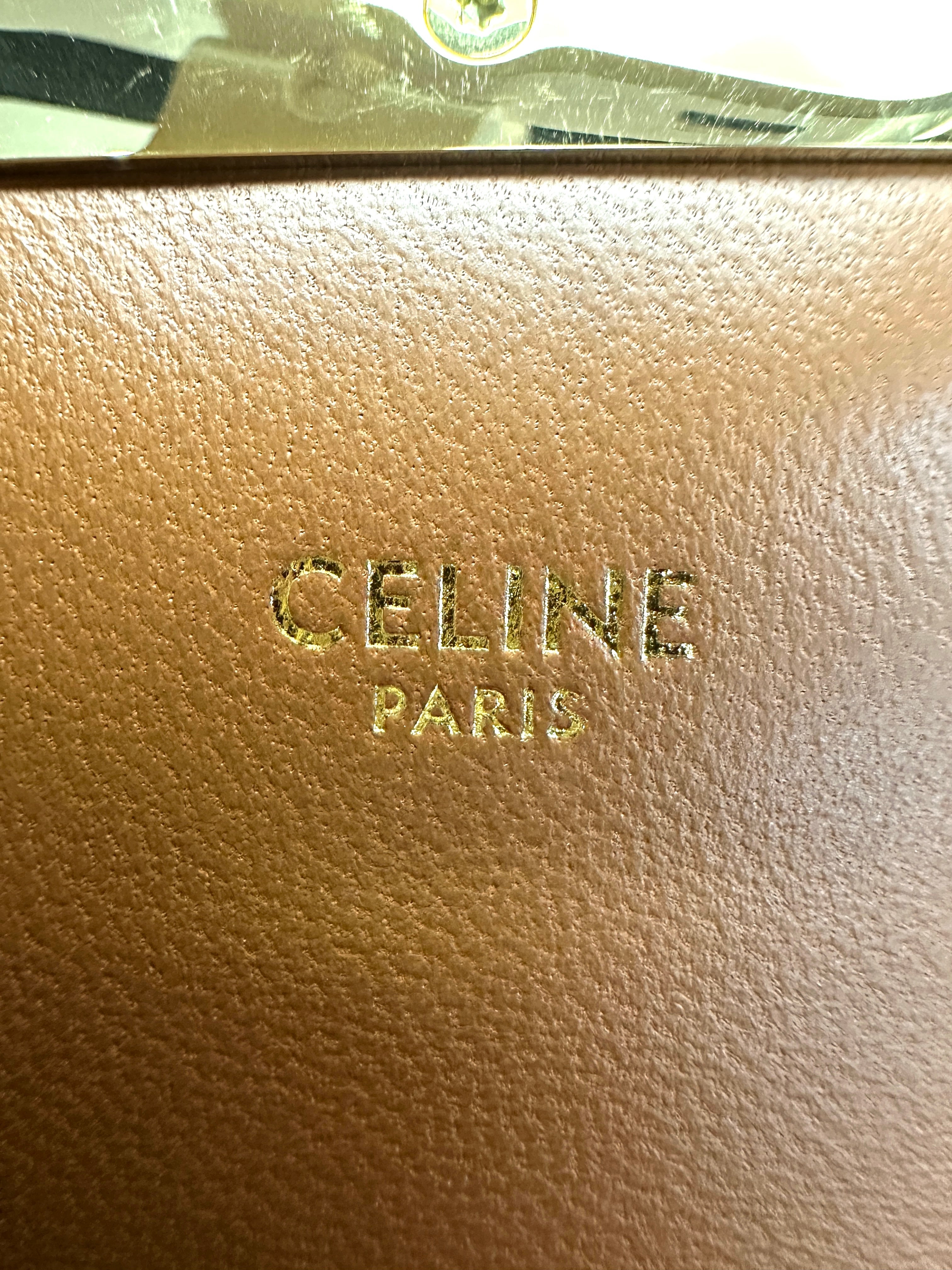 Celine Teen Triomphe Brown Triomphe Canvas Shoulder Bag CED260422