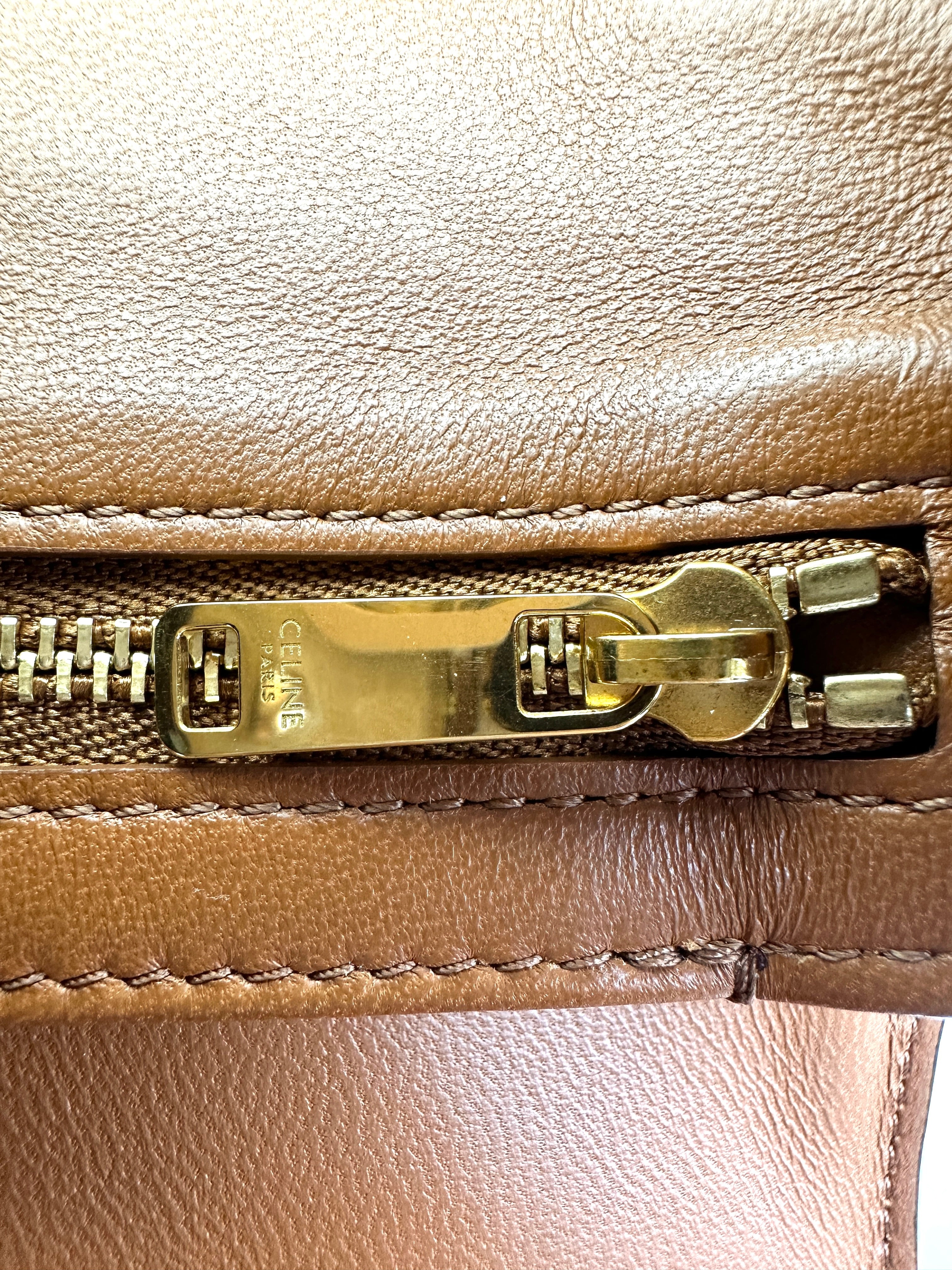 Celine Teen Triomphe Brown Triomphe Canvas Shoulder Bag CED260422