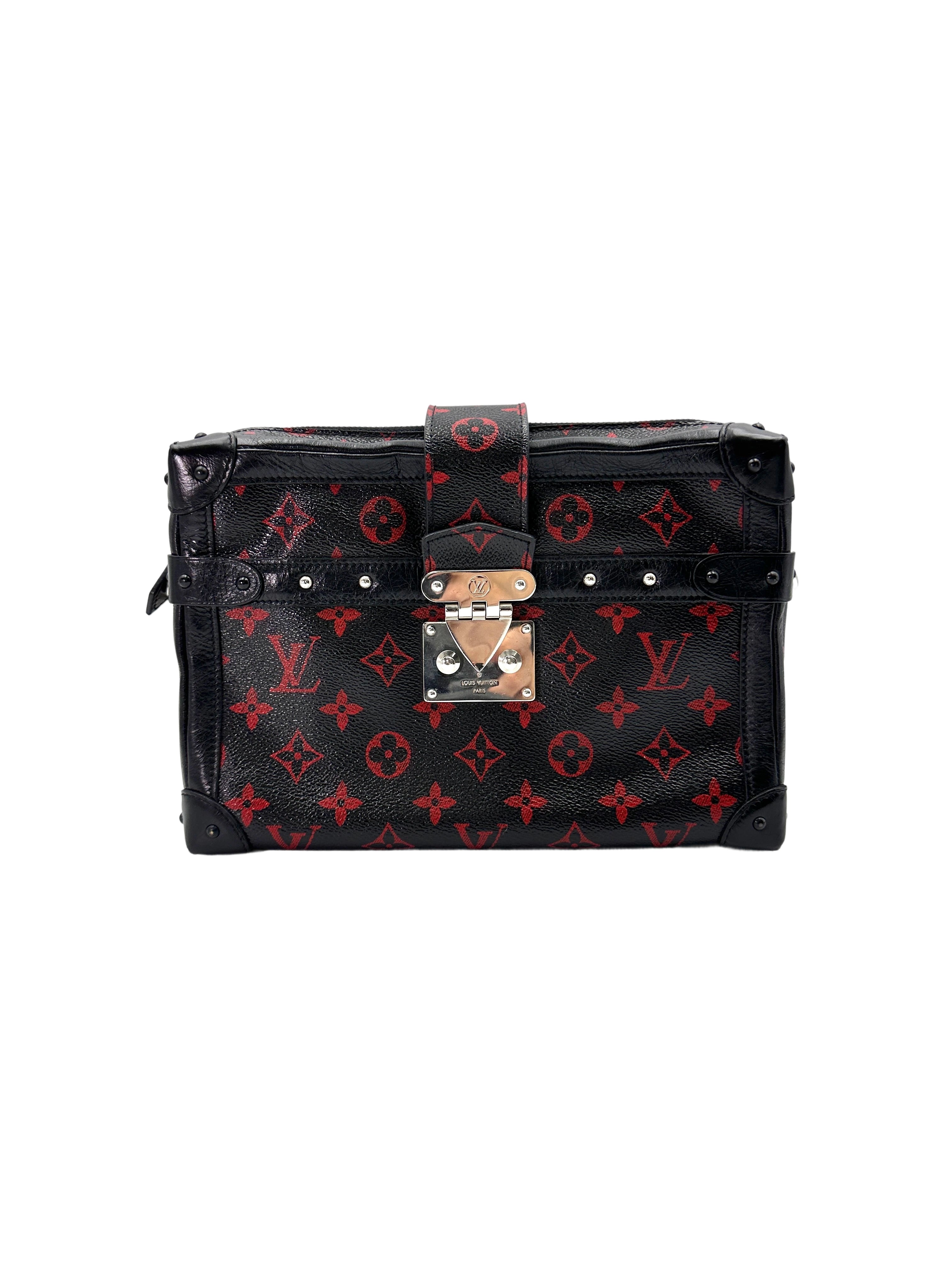 Louis Vuitton Petite Malle Black/Red Monogram Infrarouge Soft Bag LV2413