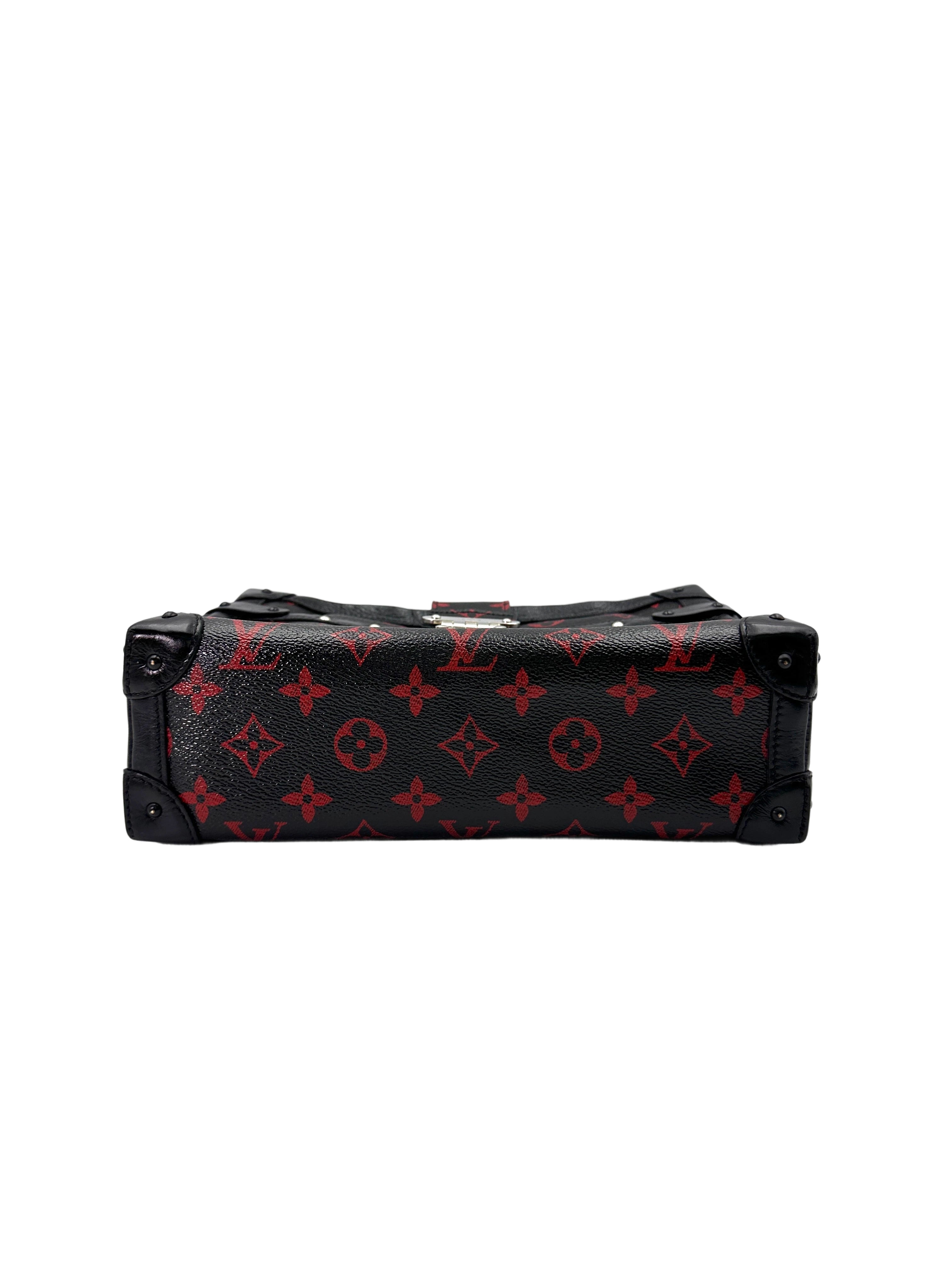Louis Vuitton Petite Malle Black/Red Monogram Infrarouge Soft Bag LV2413