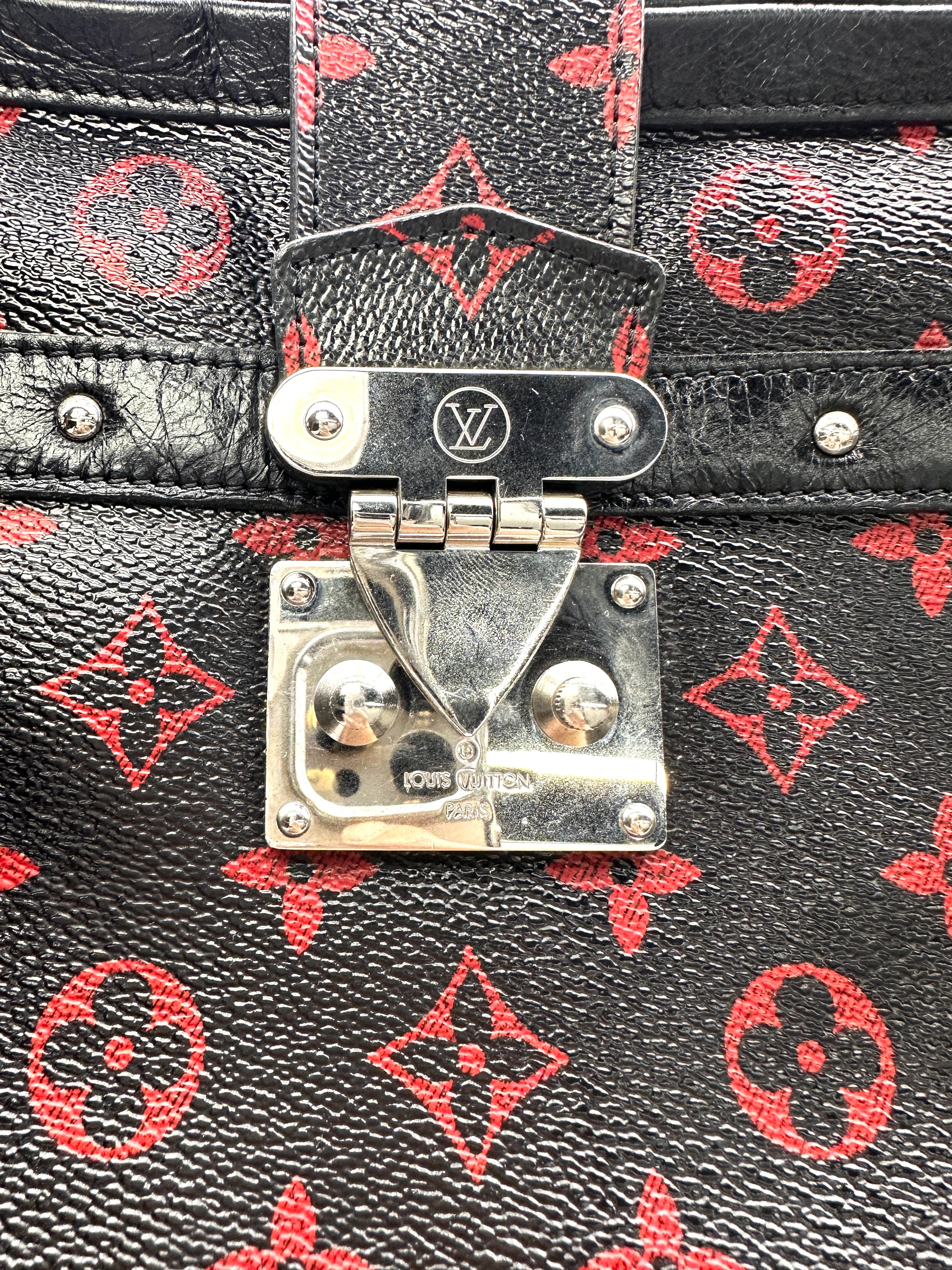 Louis Vuitton Petite Malle Black/Red Monogram Infrarouge Soft Bag LV2413