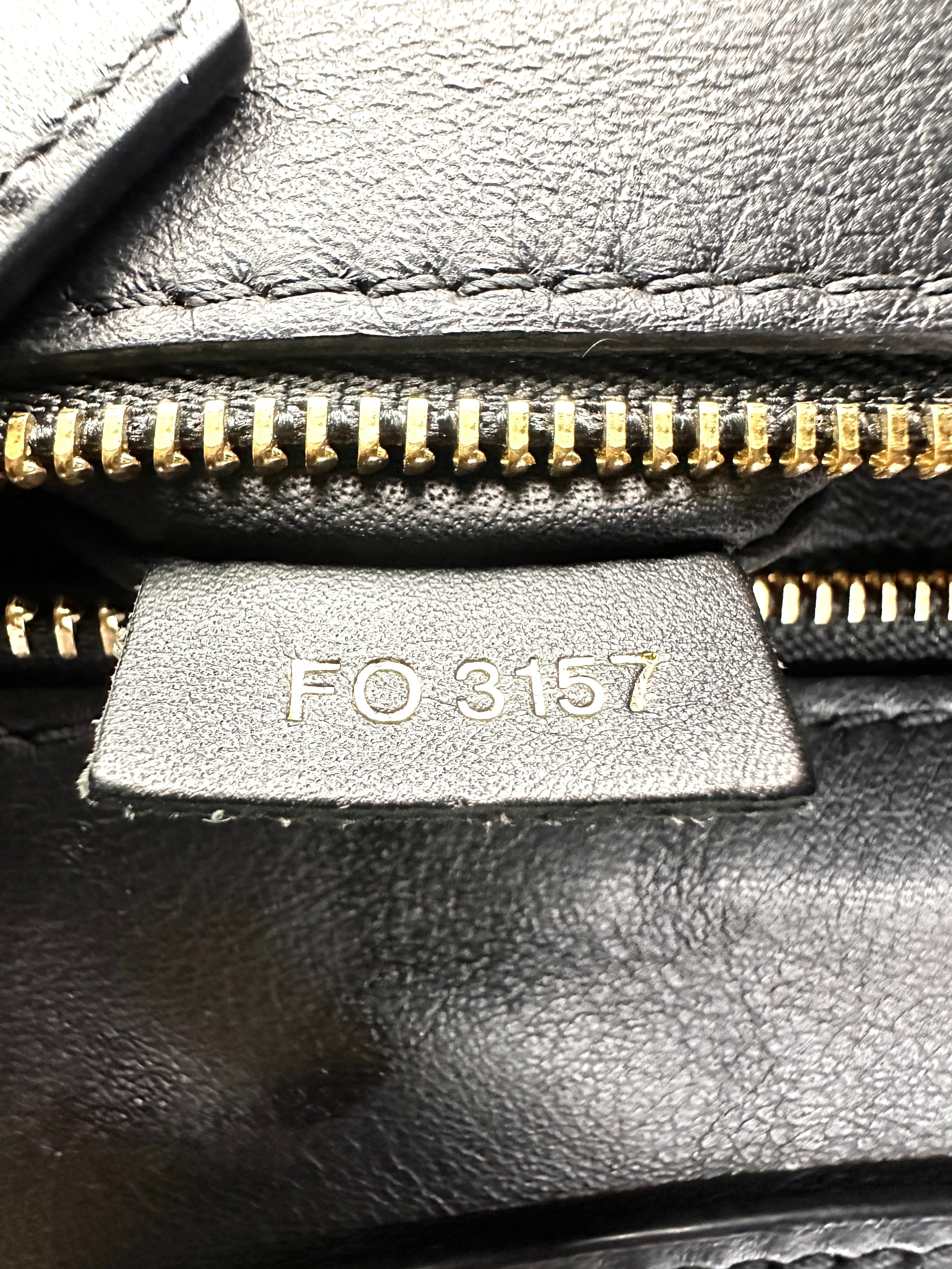 Louis Vuitton Cour Marly Black Taurillon Studded Leather Handle Bag LV2414