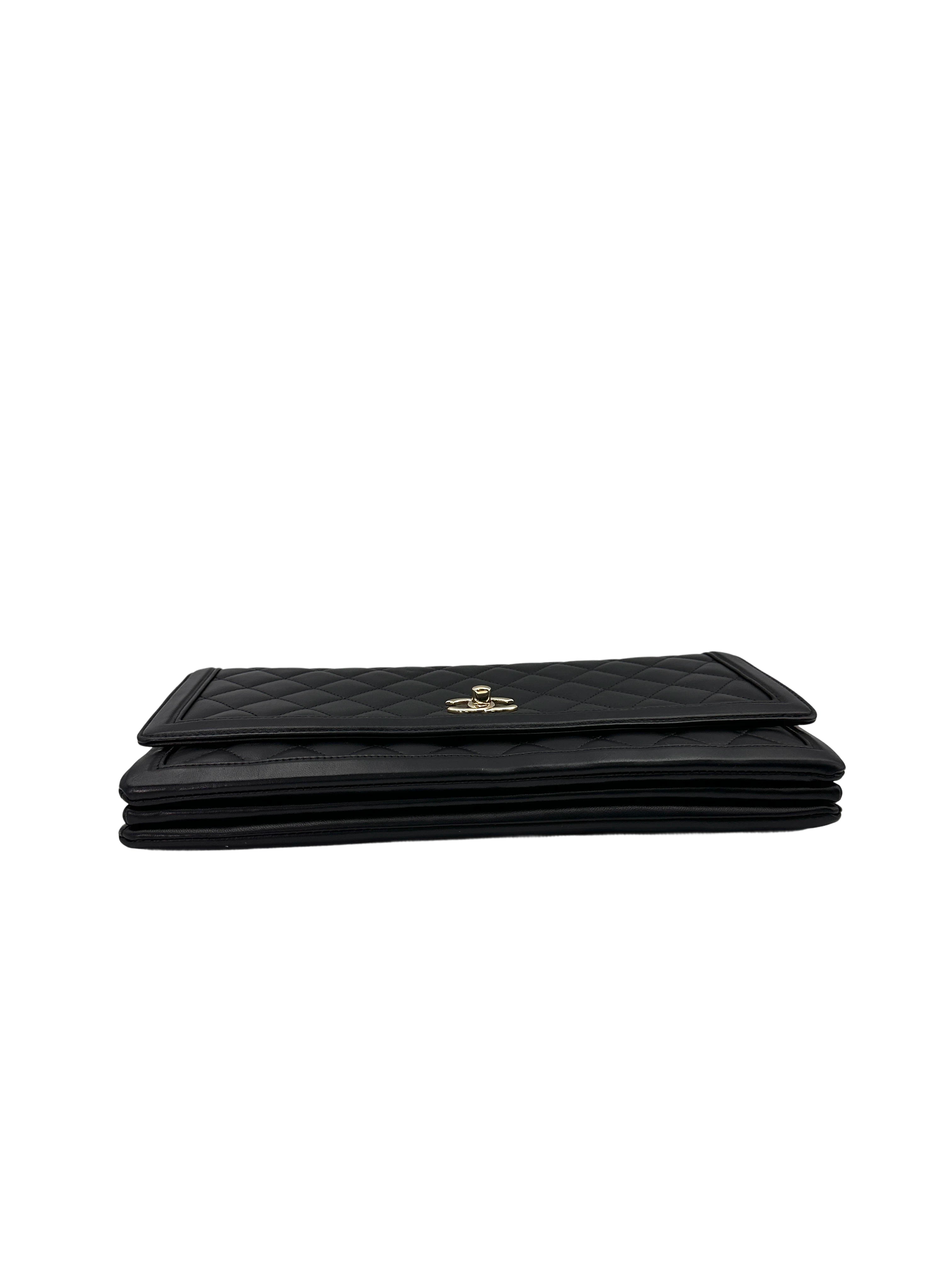 Chanel Classic Flap Black Quilted Lambskin Shoulder Bag(22***88) IRIS152