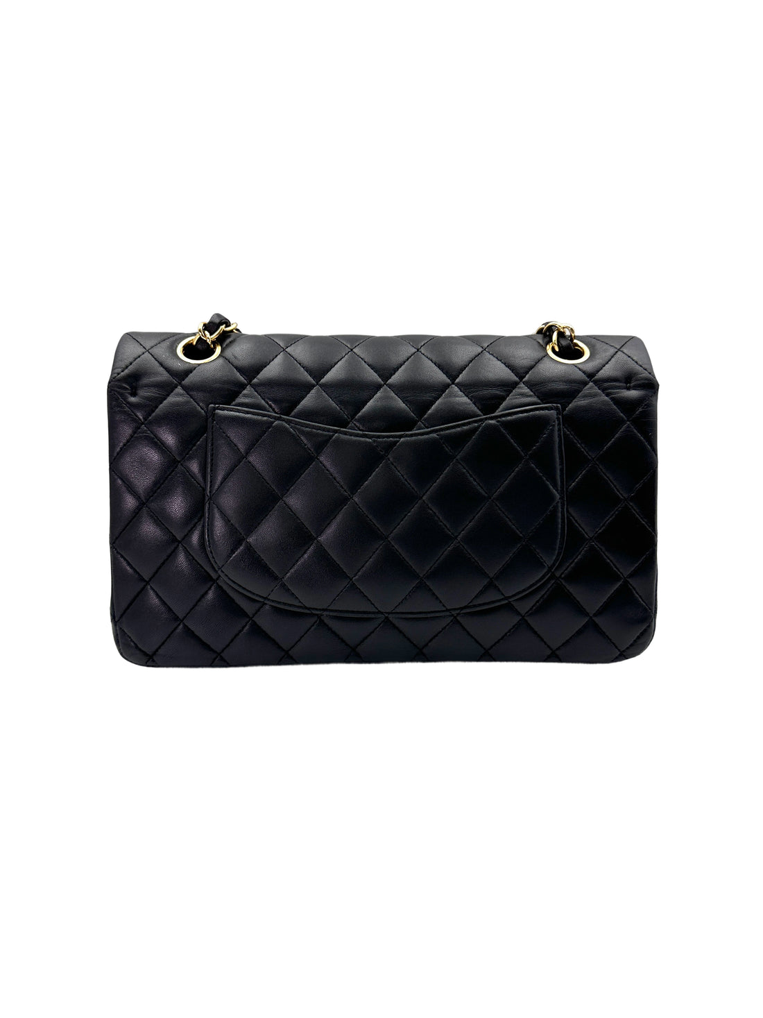 Chanel Classic Flap Black Quilted Lambskin Medium Size Shoulder Bag(13***24) IRIS151