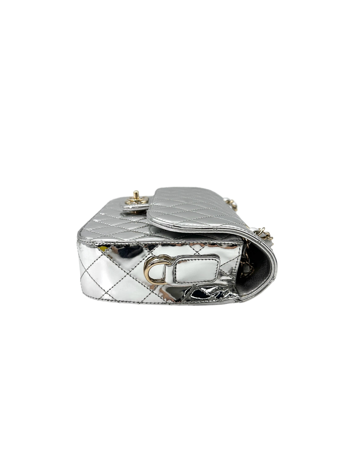 Chanel Hollywood Boulevard Flap Silver Mirror Leather Shoulder Bag With Star Coin Purse(XN***L5) CC1744