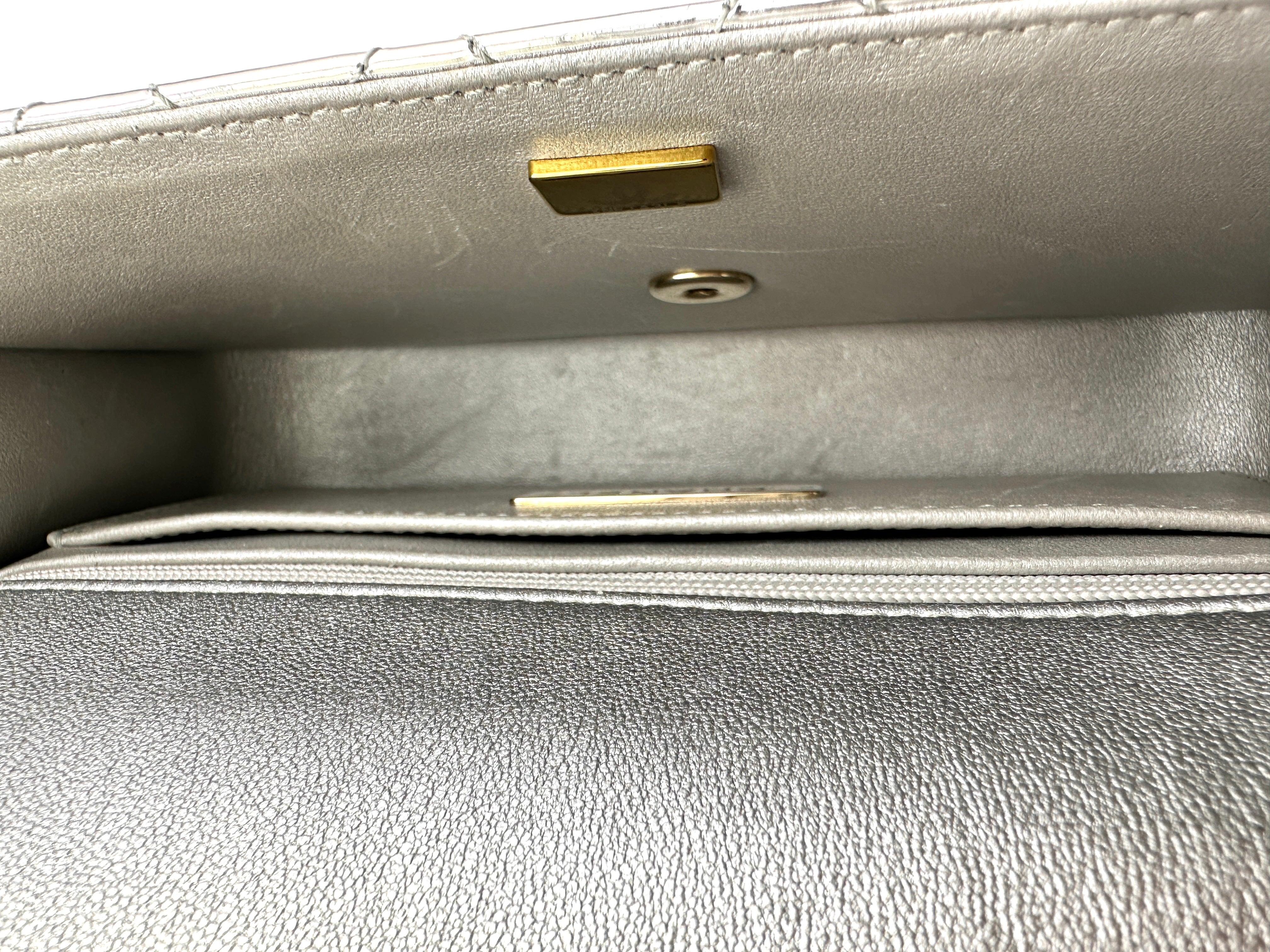 Chanel Hollywood Boulevard Flap Silver Mirror Leather Shoulder Bag With Star Coin Purse(XN***L5) CC1744