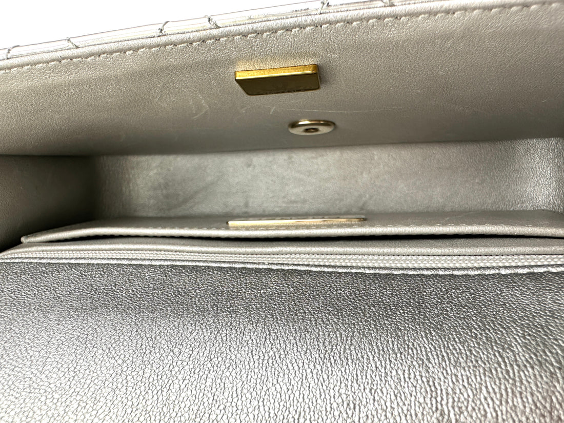 Chanel Hollywood Boulevard Flap Silver Mirror Leather Shoulder Bag With Star Coin Purse(XN***L5) CC1744