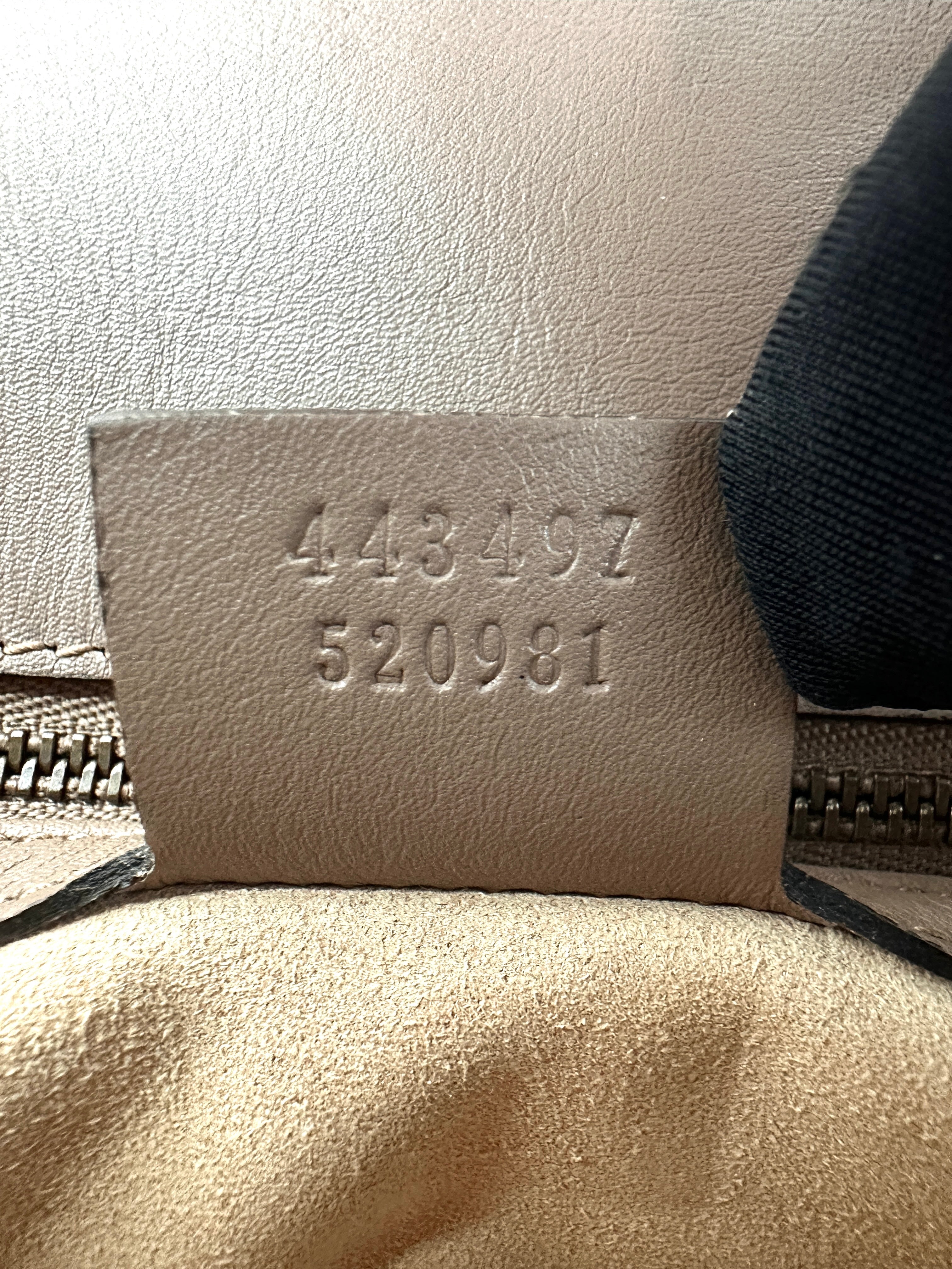 Gucci GG Marmont Pearl And Studded Embellished Beige Quilted Leather Medium Size Shoulder Bag GG839