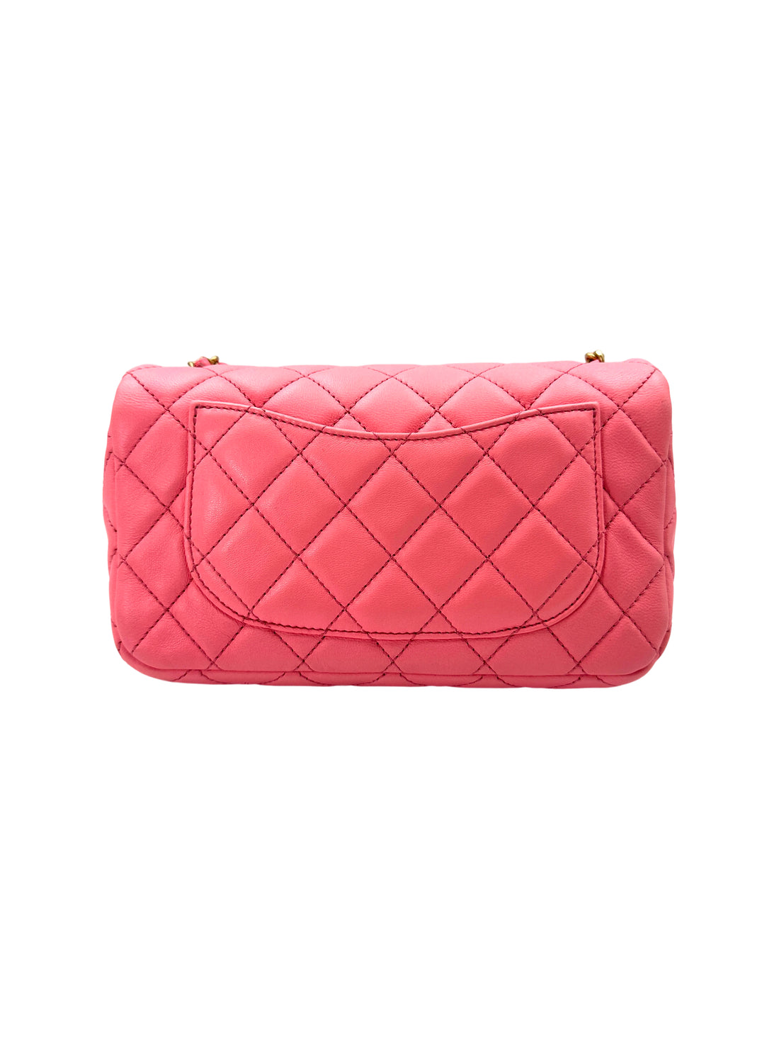 Chanel Mini CF Pink Quilted Flap Bag With Gold Hardware(LH***T7) IRIS150