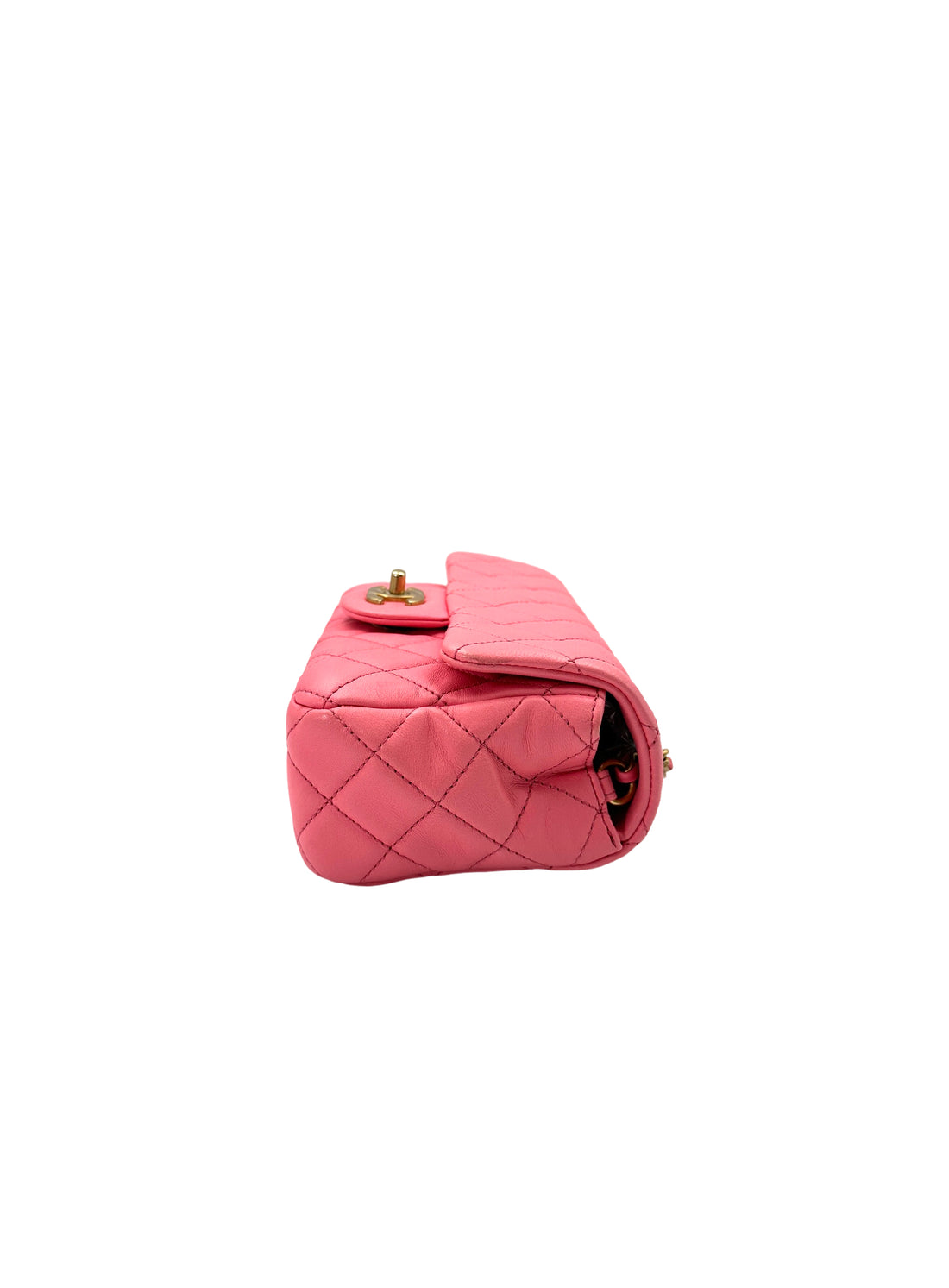 Chanel Mini CF Pink Quilted Flap Bag With Gold Hardware(LH***T7) IRIS150