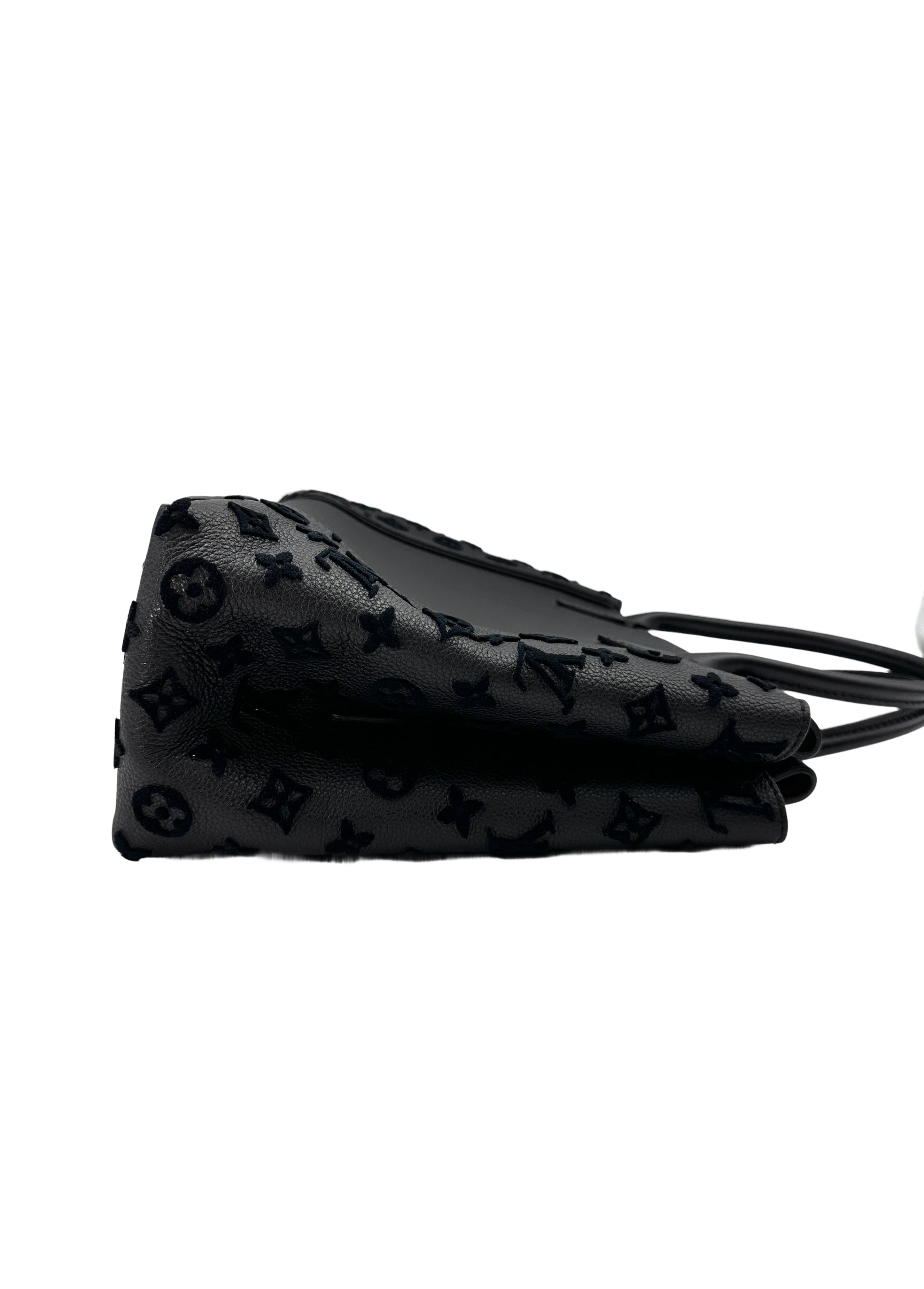 Louis Vuitton Black Veau Cachemire Monogram Tuffetage Handle Bag LV2417