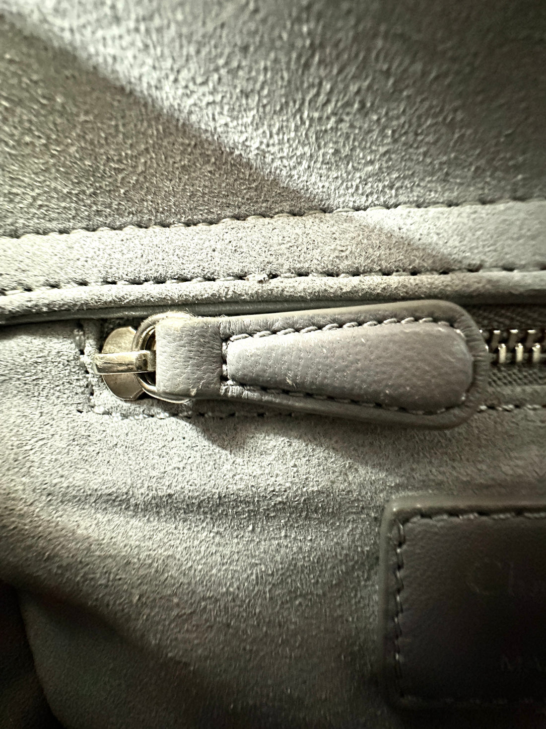Christian Dior Lady Dior Grey Cannage Lambskin Handle Bag With Silver Charms DR661