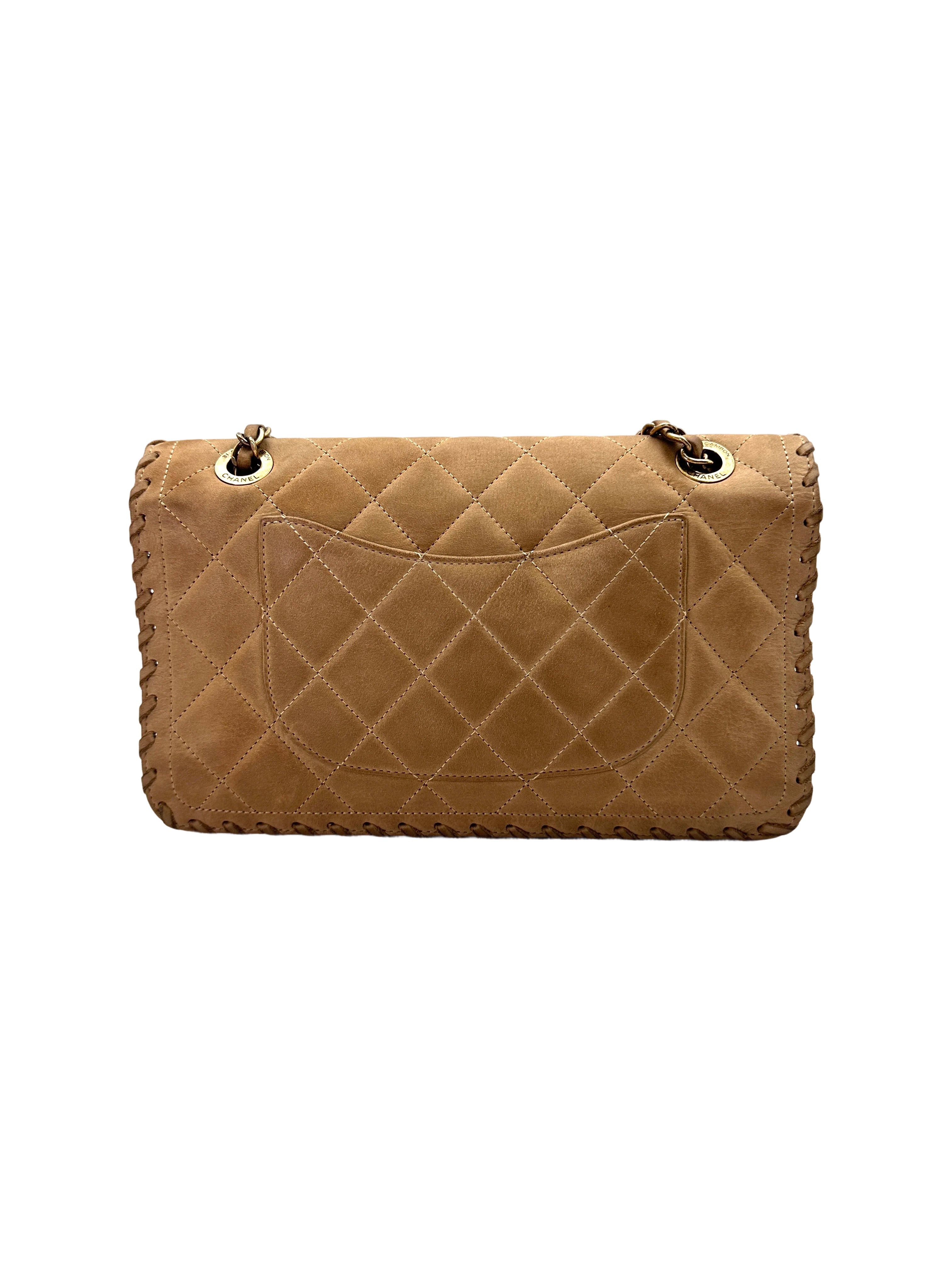 Chanel Happy Stitch Beige Quilted Leather Flap Bag(21***74) IRIS155