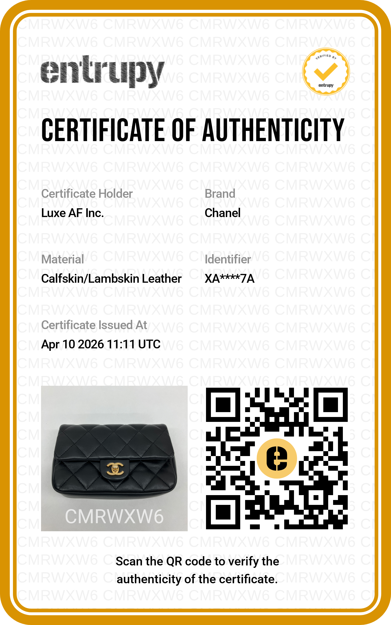 Chanel 22B Black Quilted Leather Mini Flap Bag With Heart Gold Ball Charm(XA****7A) CC1751