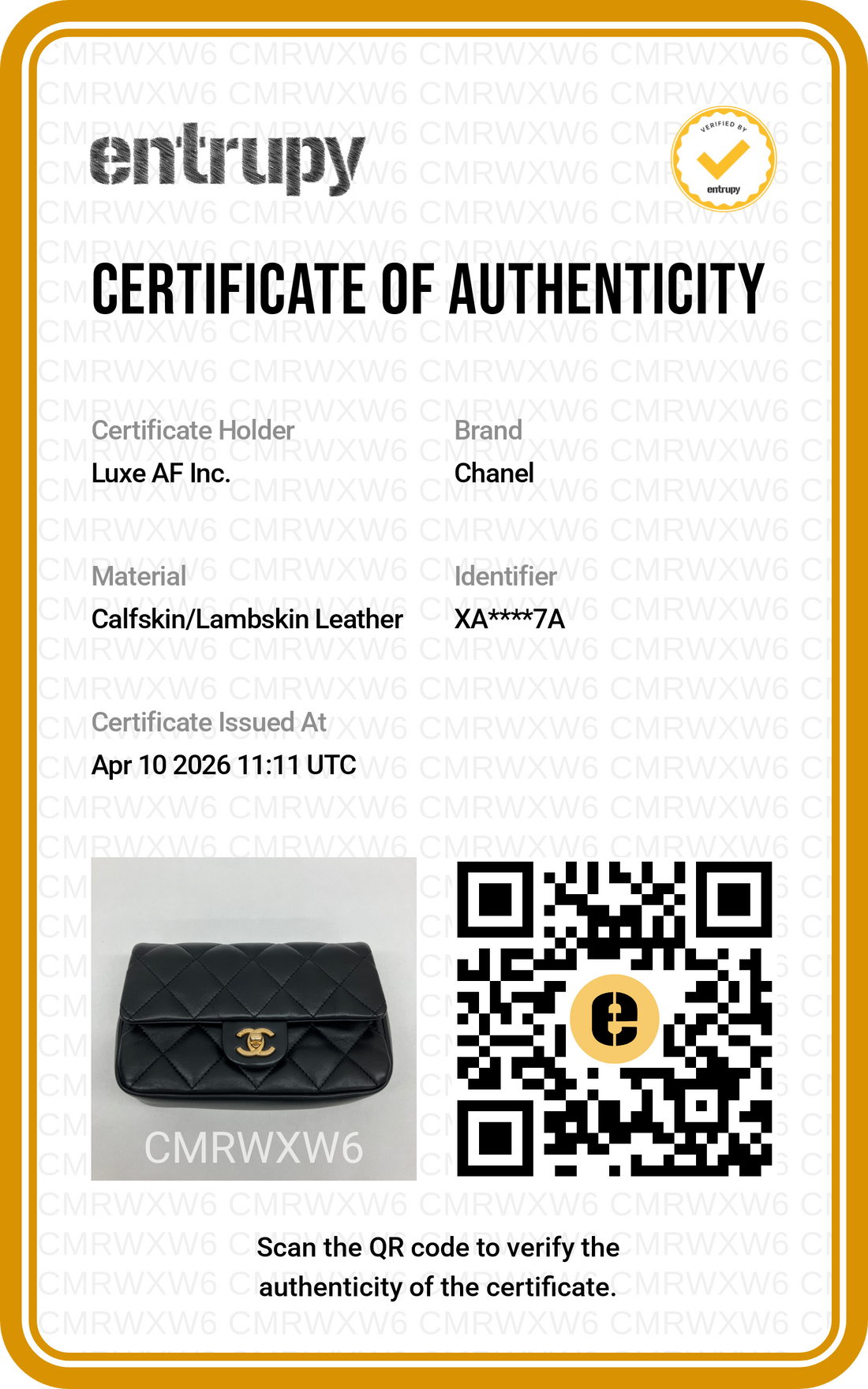 Chanel 22B Black Quilted Leather Mini Flap Bag With Heart Gold Ball Charm(XA****7A) CC1751
