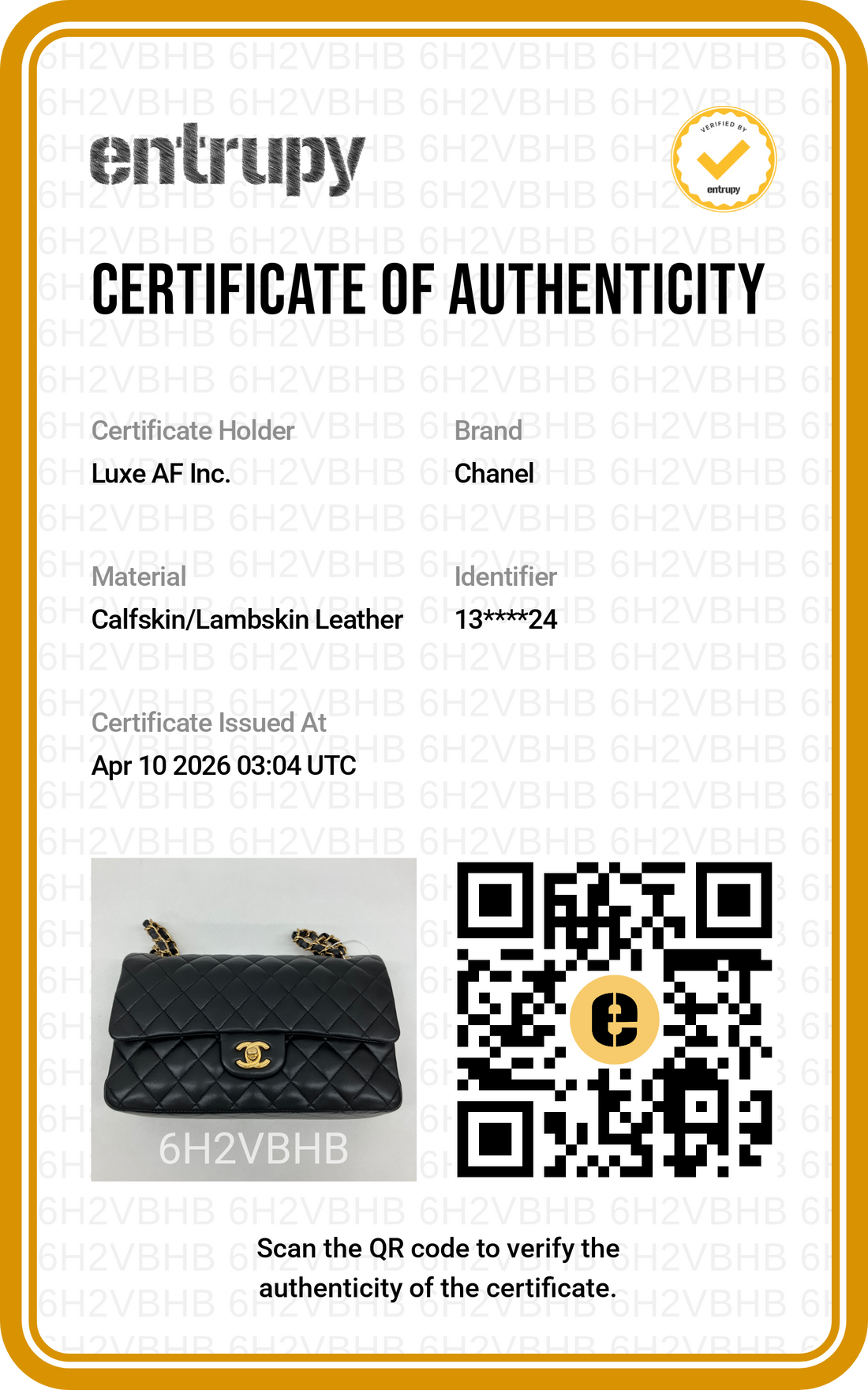 Chanel Classic Flap Black Quilted Lambskin Medium Size Shoulder Bag(13***24) IRIS151